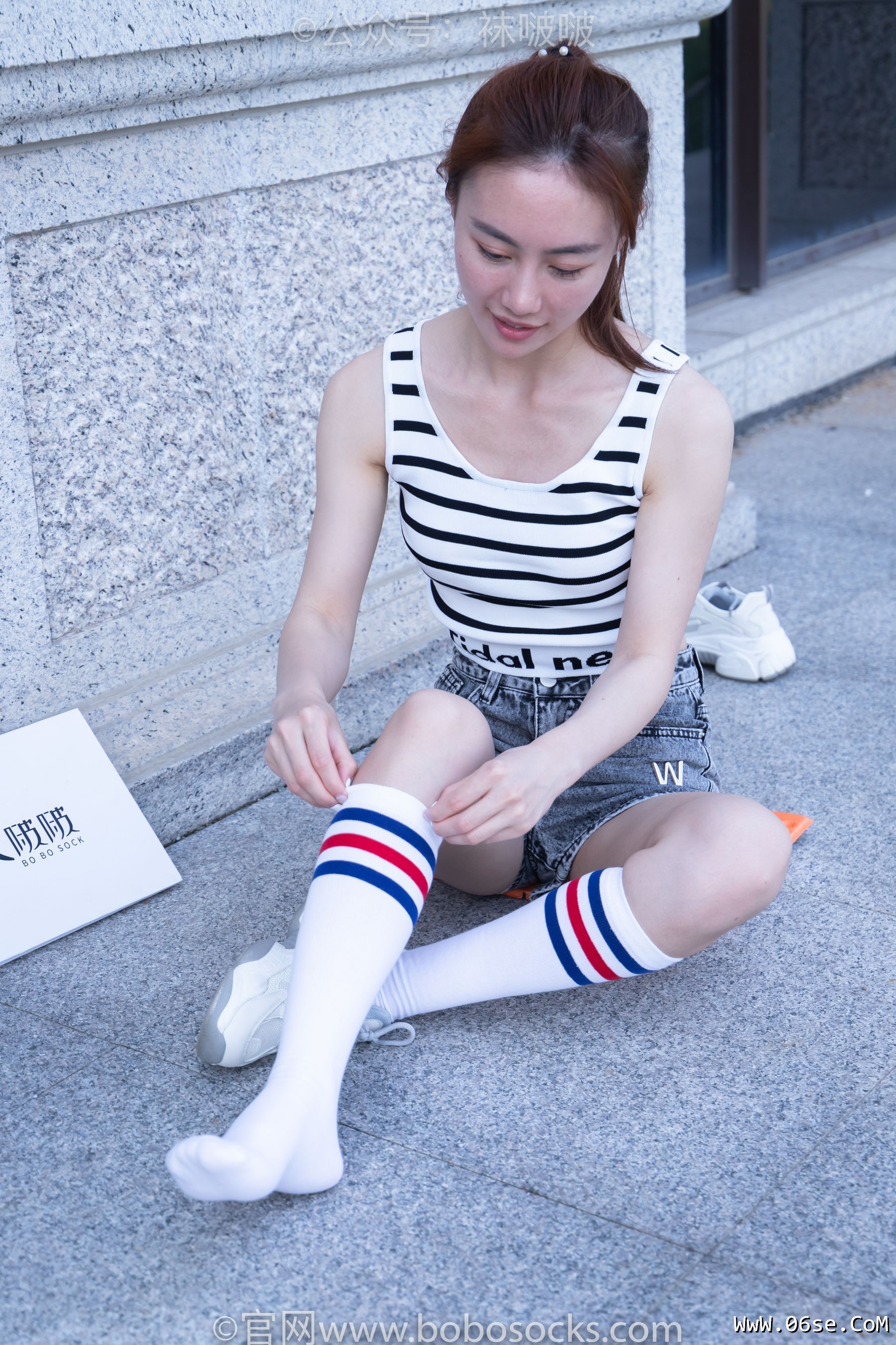 图片[33]-BoBoSocks袜啵啵 No.006 小米-运动鞋、白色小腿袜、裸足[130P]-六色网