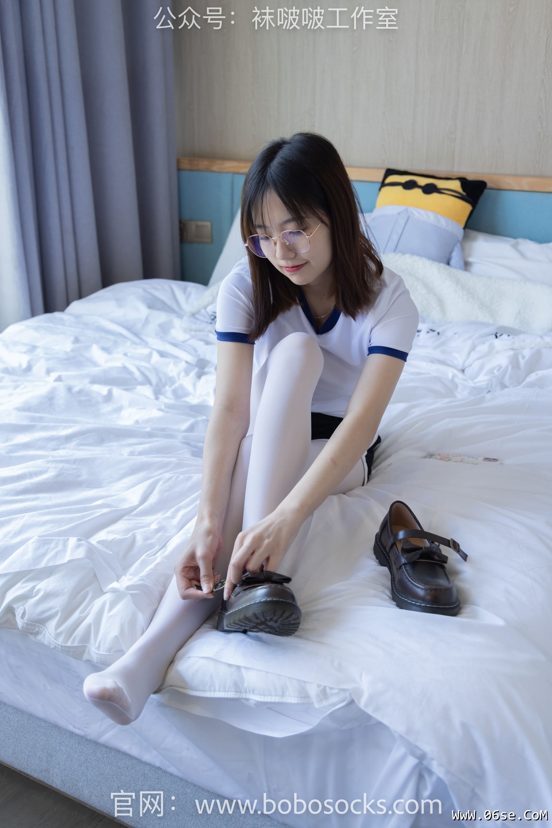 图片[43]-BoBoSocks袜啵啵 No.108 小甜豆-皮鞋、厚白丝、踩奶油蛋糕剧情[137P]-六色网