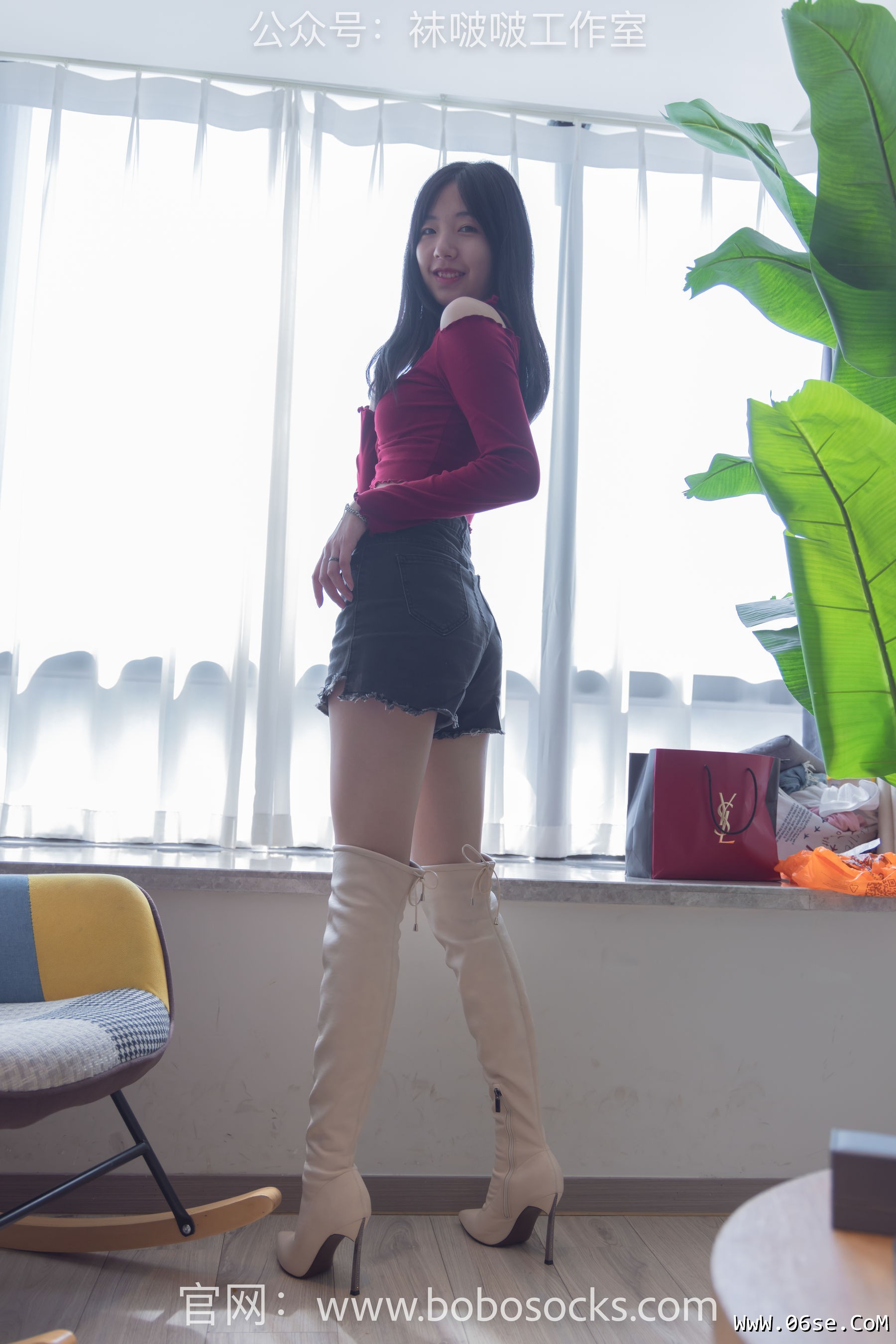 图片[88]-BoBoSocks袜啵啵 No.120 小甜豆-高跟长靴、白棉袜、裸足[170P]-六色网