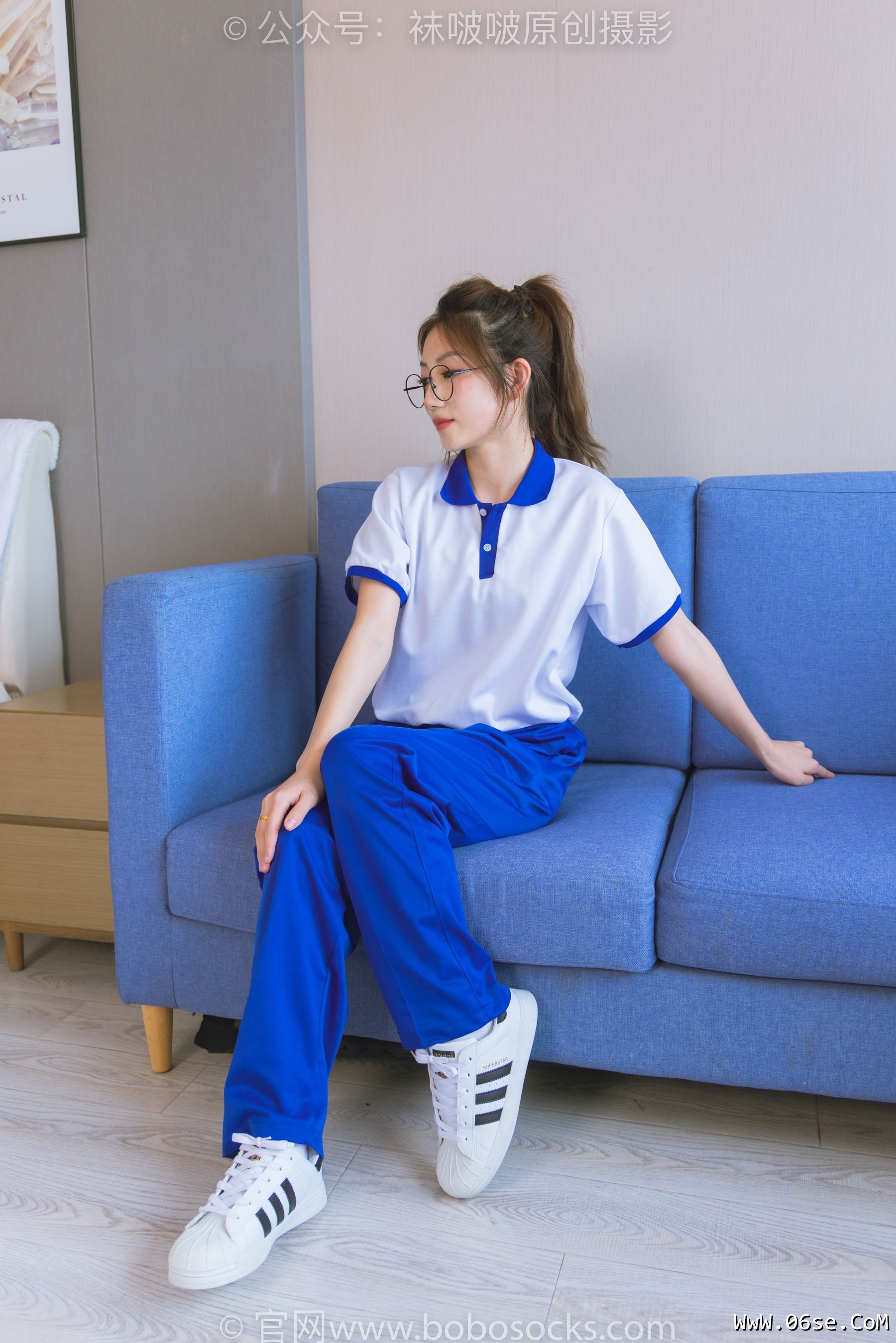 图片[74]-BoBoSocks袜啵啵 No.193 小沫-贝壳头板鞋、白棉袜、肉丝、校服裤里丝[140P]-六色网