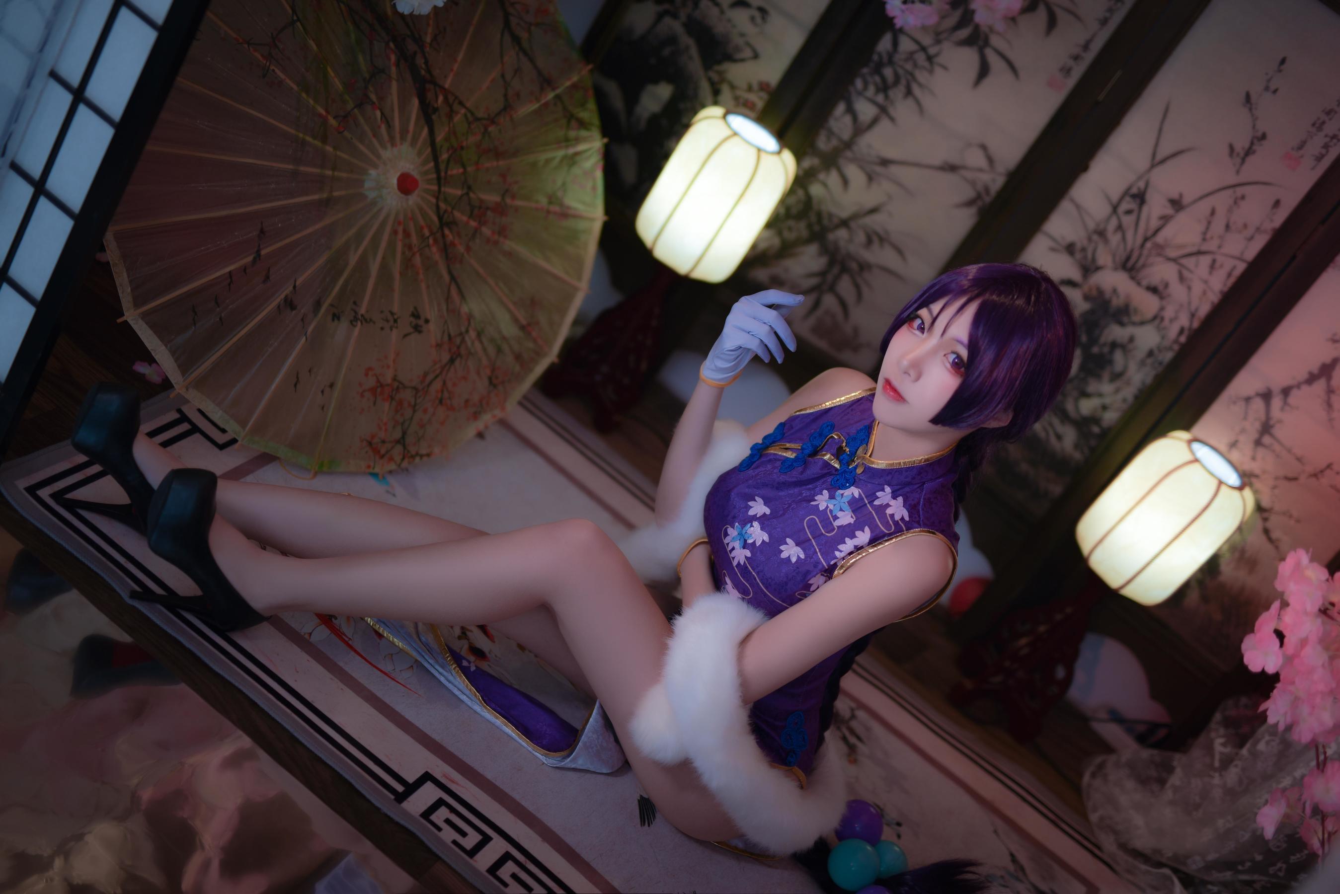 图片[5]-人气Coser二佐Nisa Fate奶光旗袍[20P]-六色网