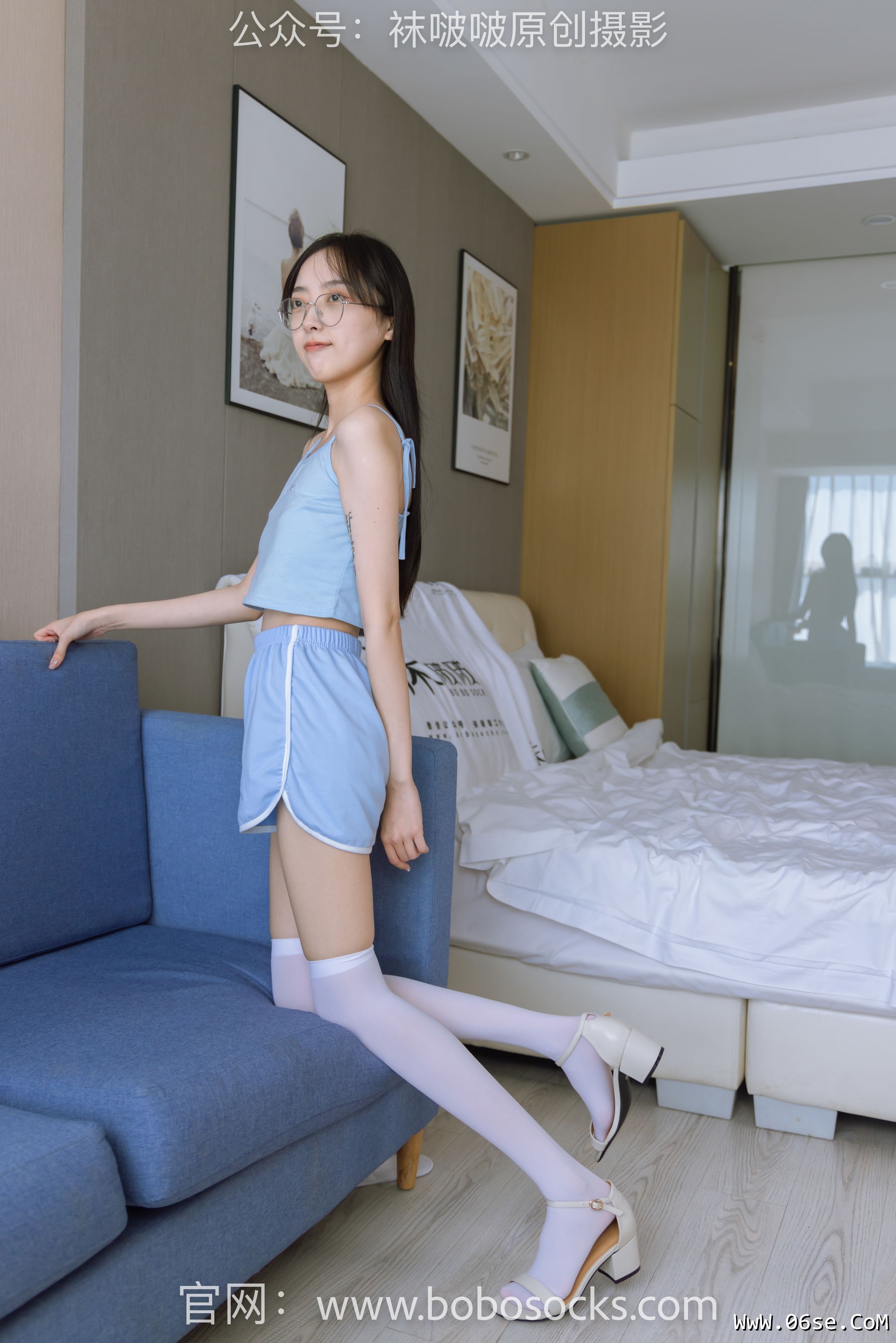 图片[97]-BoBoSocks袜啵啵 No.157 稚予-高跟鞋、白丝大腿袜、裸足[140P]-六色网