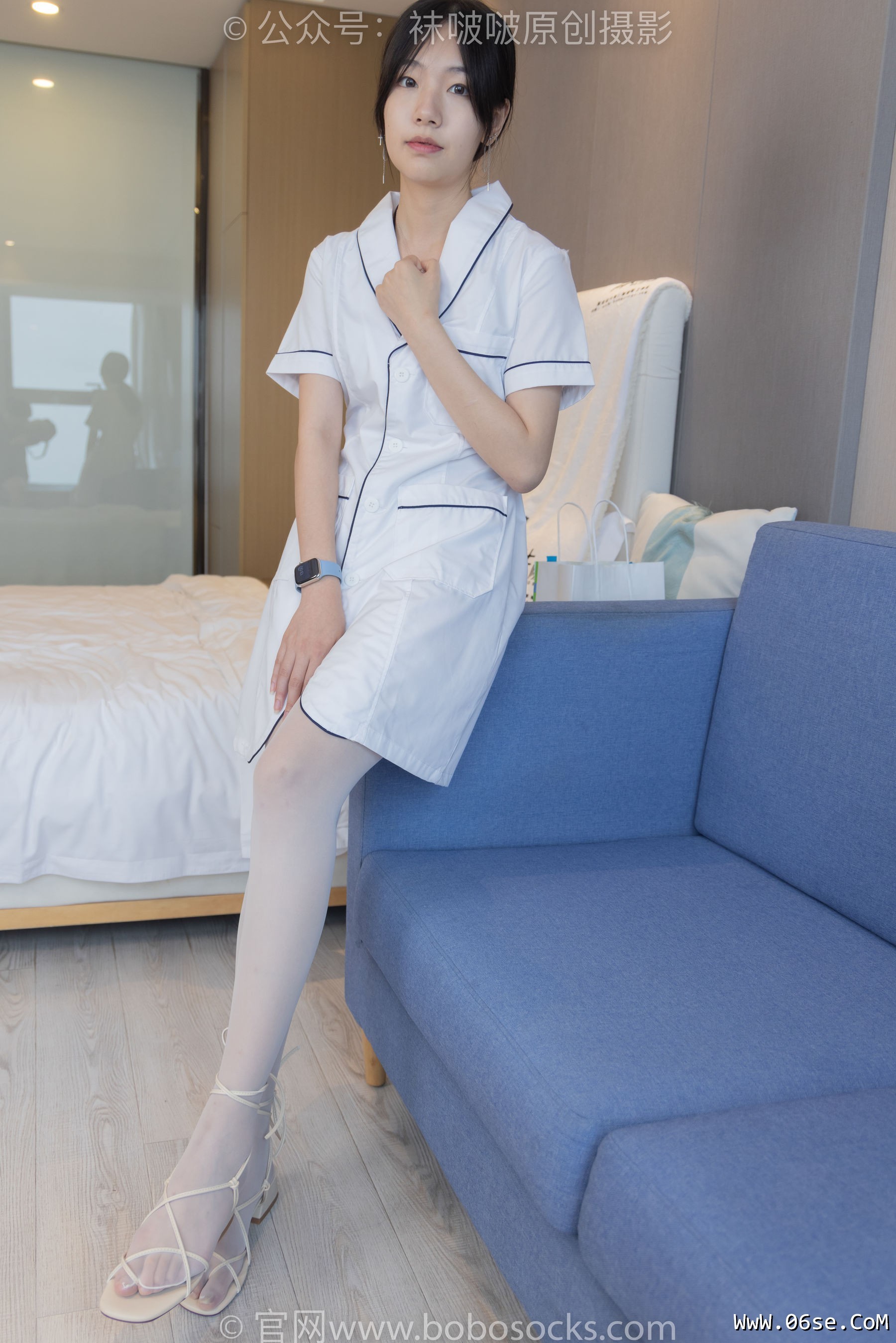 图片[58]-BoBoSocks袜啵啵 No.206 小甜豆 -绑带凉鞋、白丝大腿袜、小护士服[142P]-六色网
