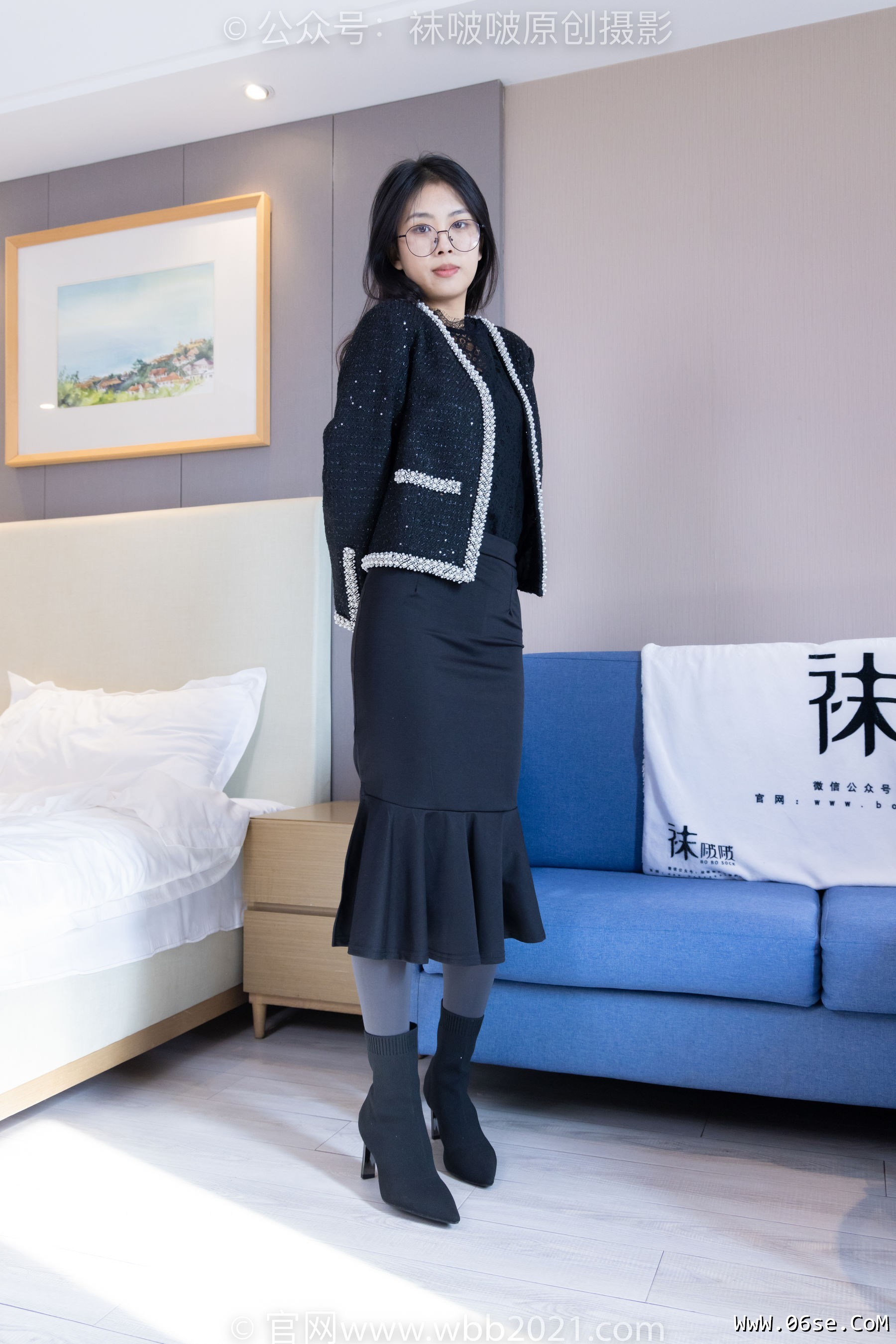 图片[2]-BoBoSocks袜啵啵 No.378 奶油 -短靴、运动鞋、厚黑丝、厚灰丝[190P]-六色网