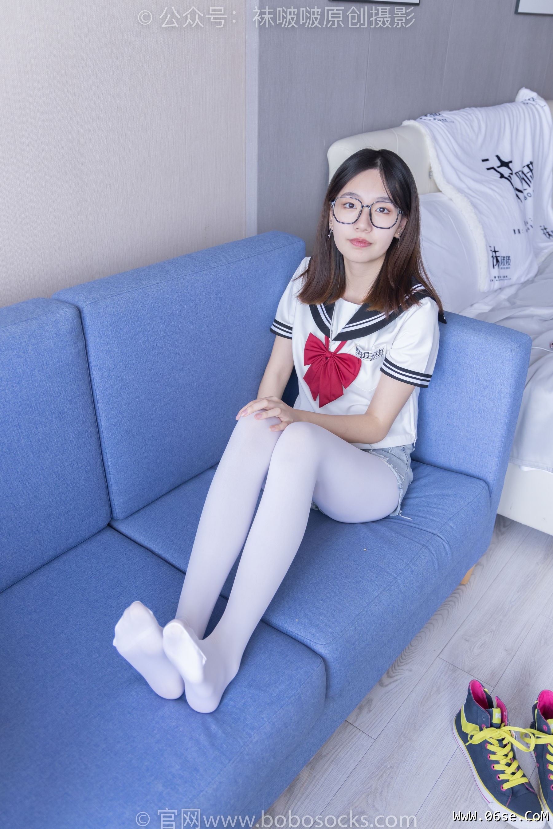 图片[89]-BoBoSocks袜啵啵 No.215 小甜豆-三双帆布鞋板鞋、厚白丝、黑丝[144P]-六色网