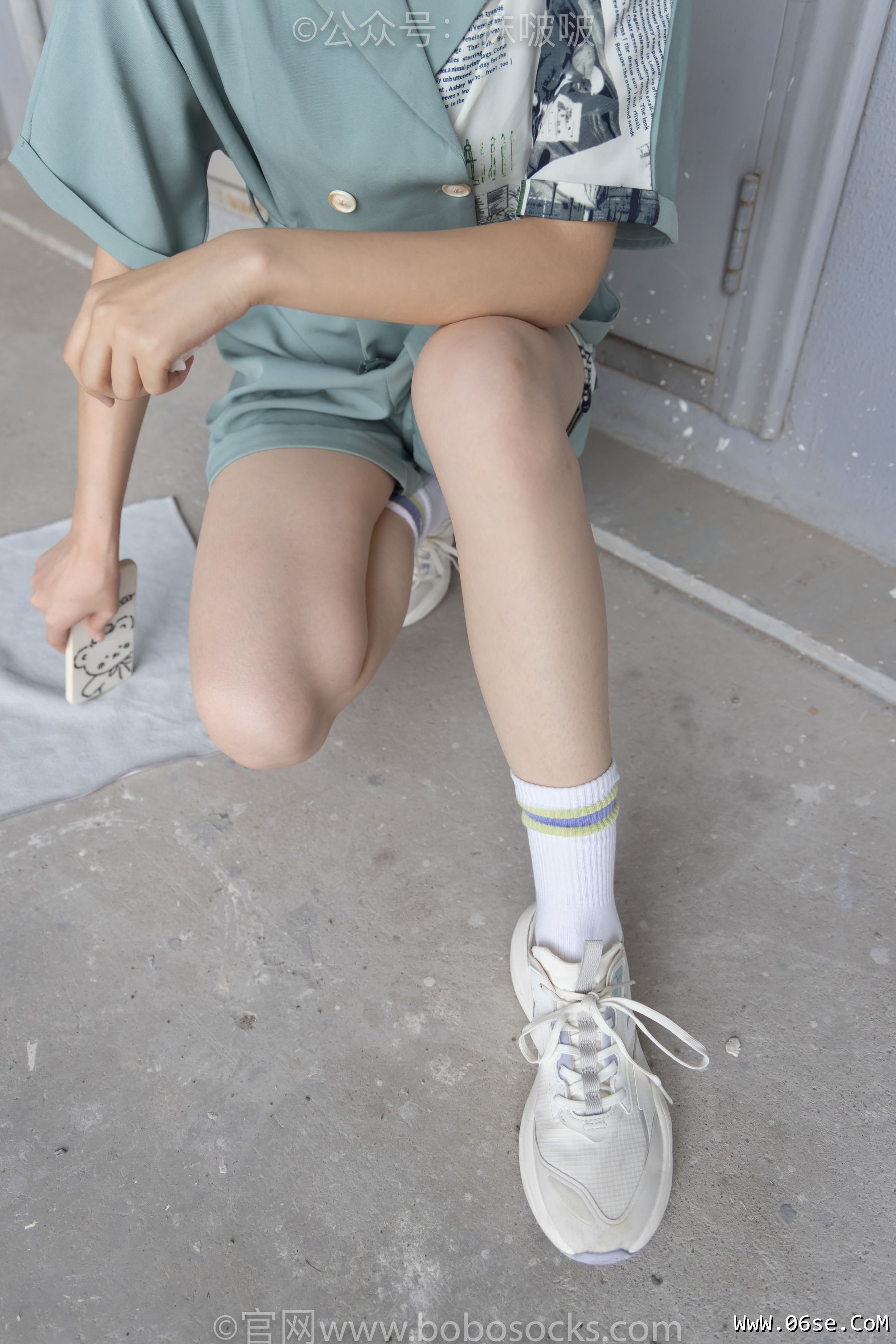图片[22]-BoBoSocks袜啵啵 No.025 熊熊-安踏运动鞋、白色棉袜、裸足[146P]-六色网