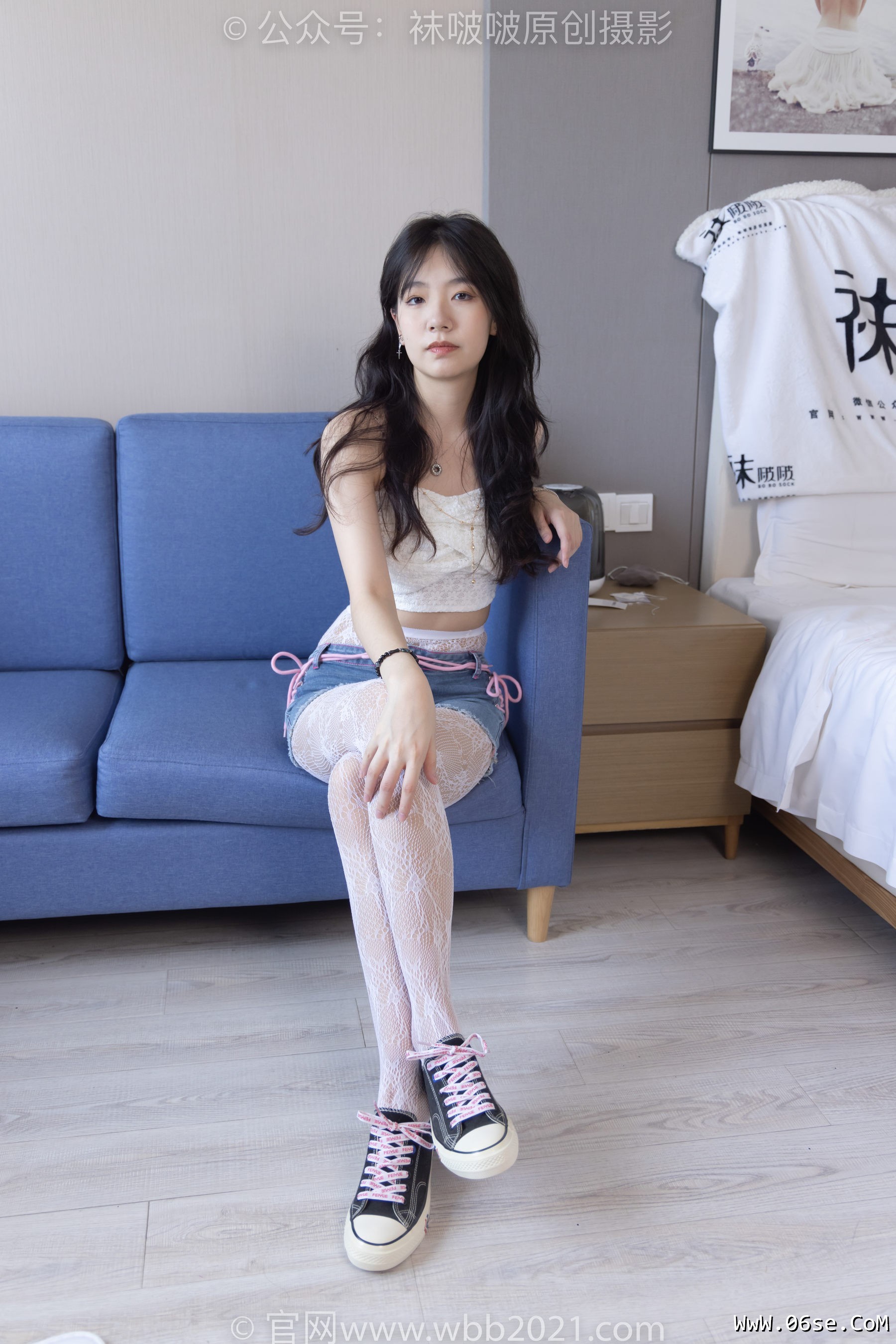 图片[67]-BoBoSocks袜啵啵 No.231 小甜豆-板鞋、白色蕾丝袜、可拆卸牛仔裤、裤里丝[154P]-六色网
