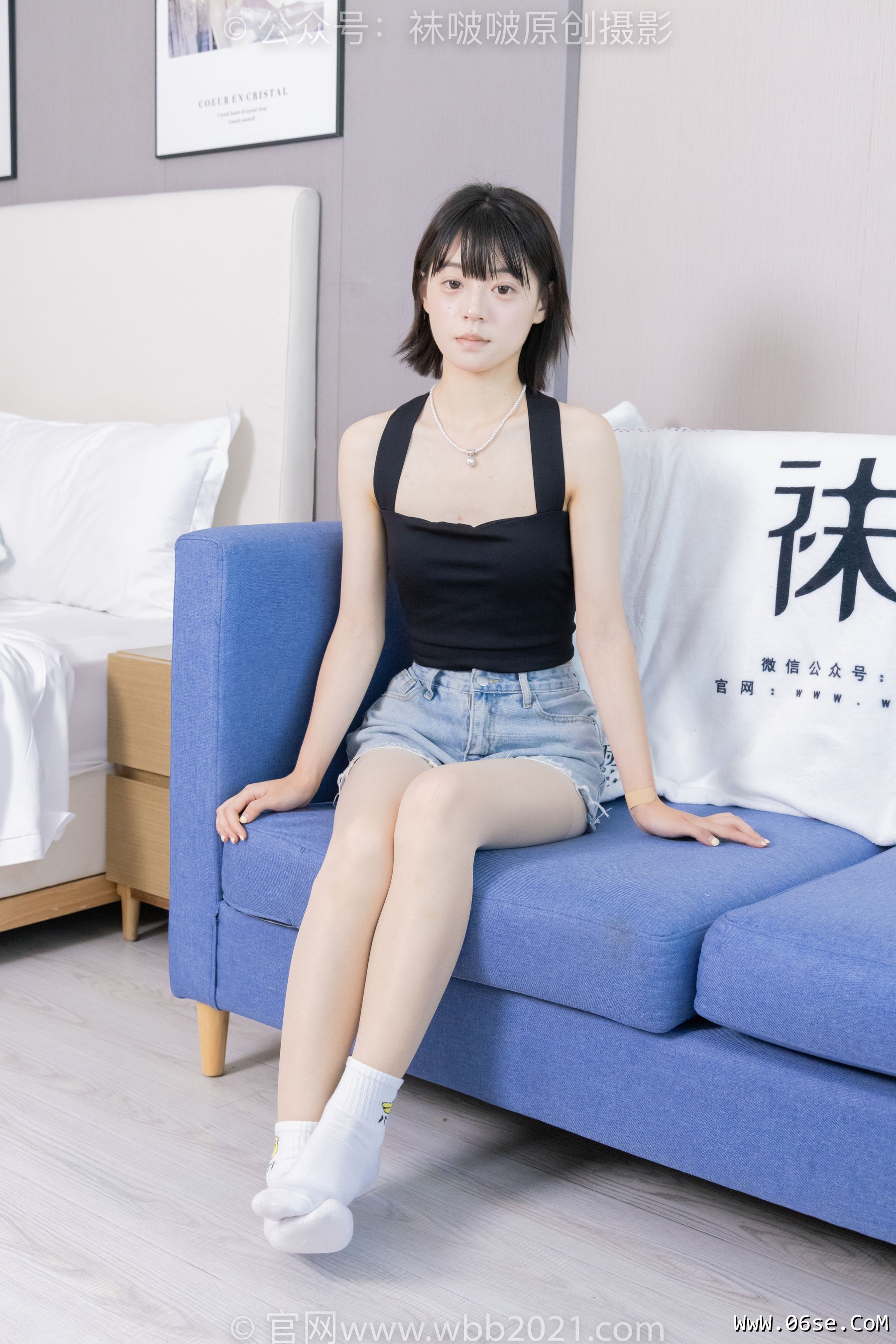 图片[113]-BoBoSocks袜啵啵 No.422 糯米 -长靴、白棉袜、肉丝[140P]-六色网