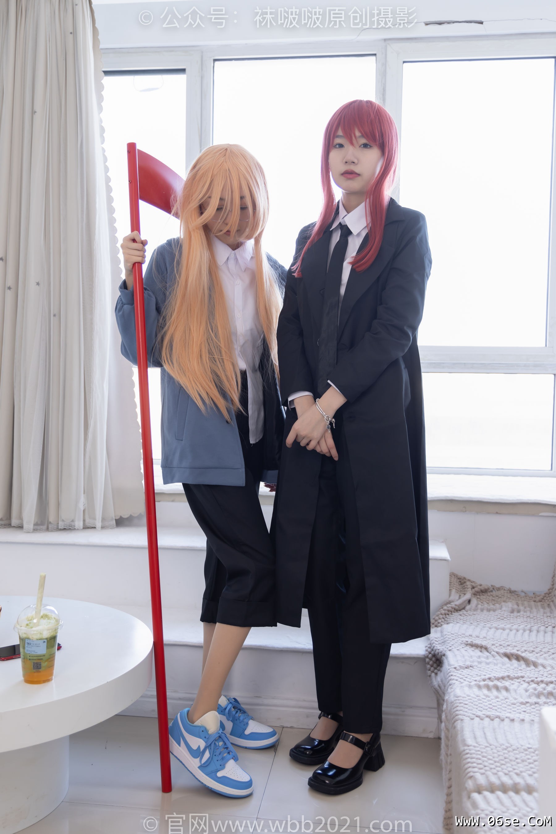 图片[114]-BoBoSocks袜啵啵 No.302 小甜豆&稚予 -三双皮鞋、板鞋、黑丝、两双肉丝、裤里丝[140P]-六色网