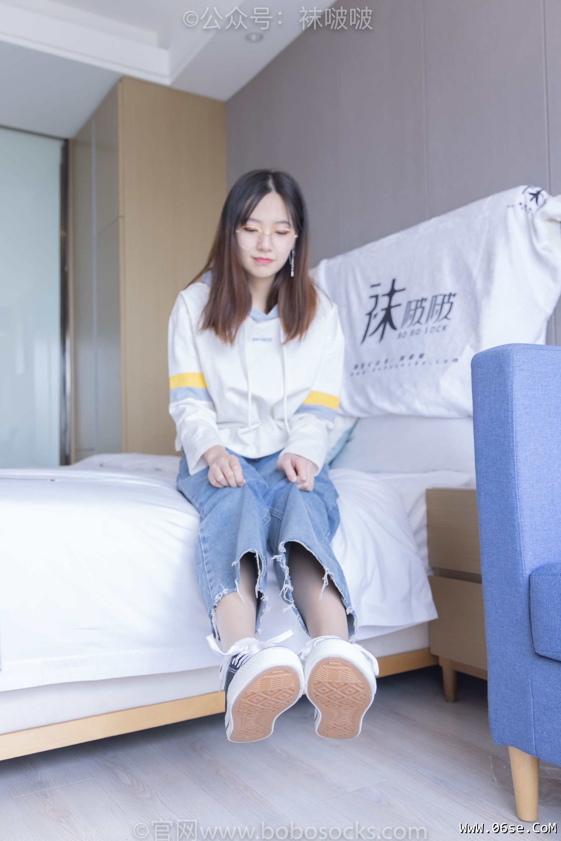 图片[6]-BoBoSocks袜啵啵 No.080 小甜豆-帆布鞋、白棉袜、肉丝[140P]-六色网