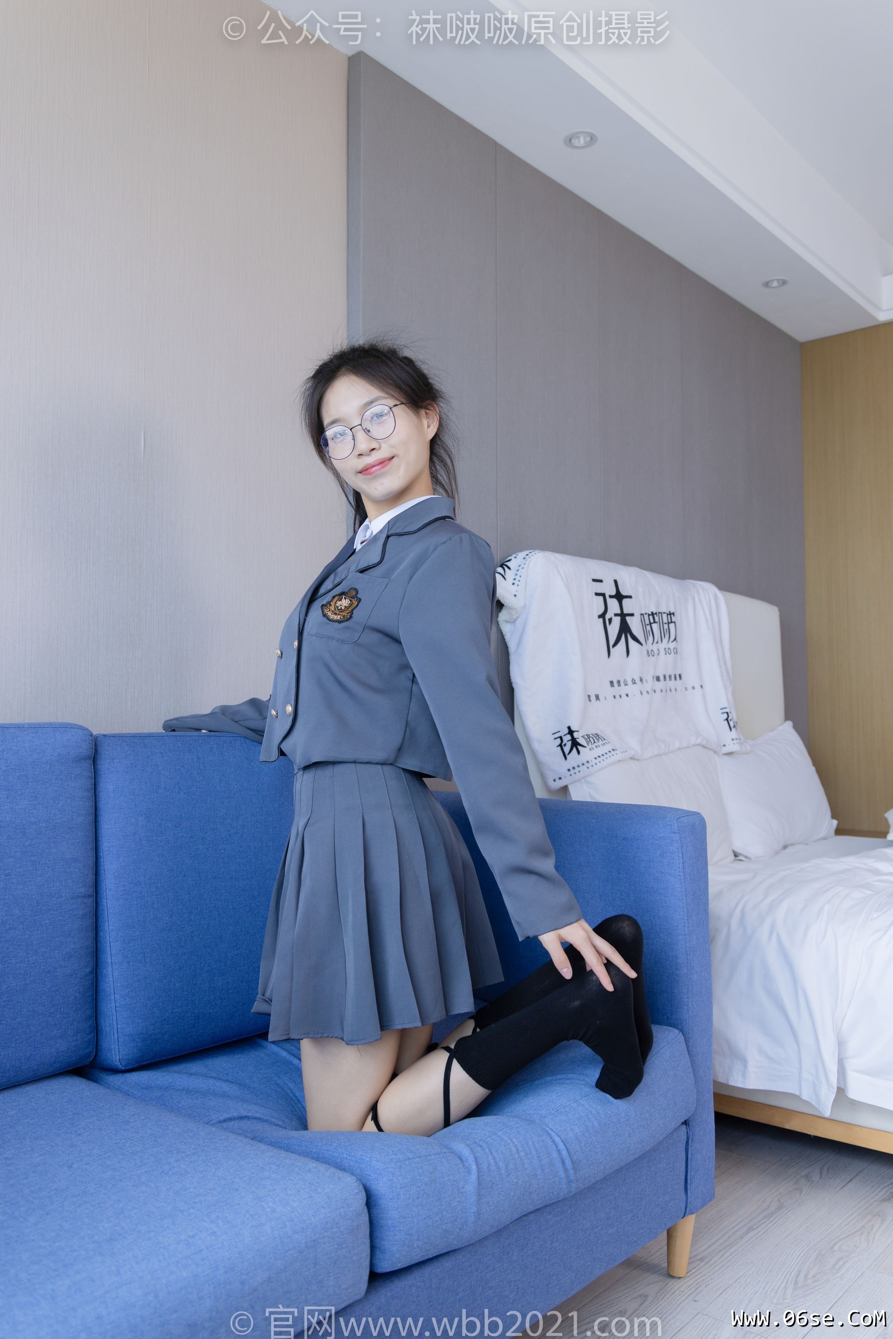 图片[83]-BoBoSocks袜啵啵 No.268 芝士 -黑皮鞋、绑带黑棉袜、学院制服[139P]-六色网