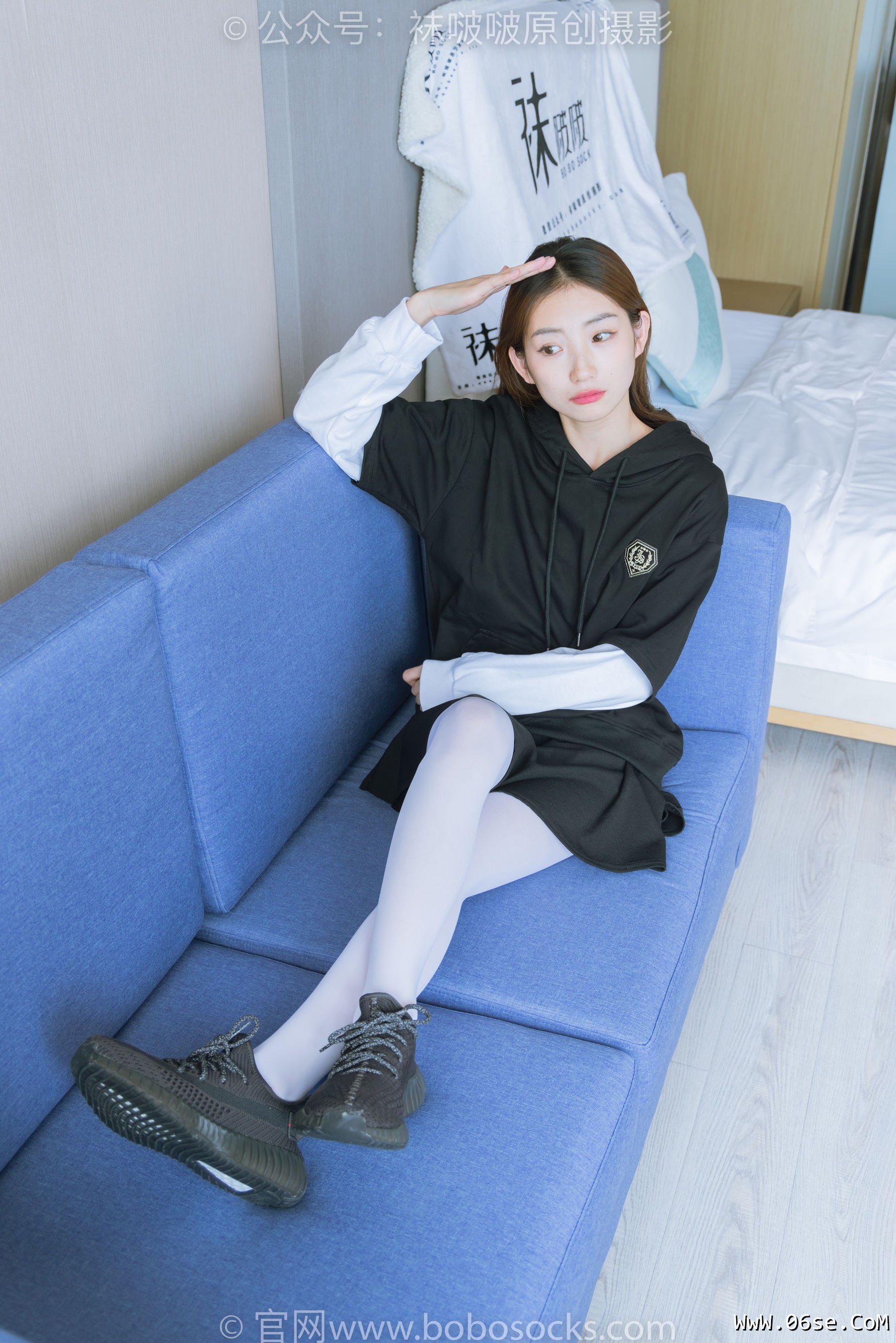图片[61]-BoBoSocks袜啵啵 No.214 小沫 -黑色运动鞋、厚白丝[142P]-六色网