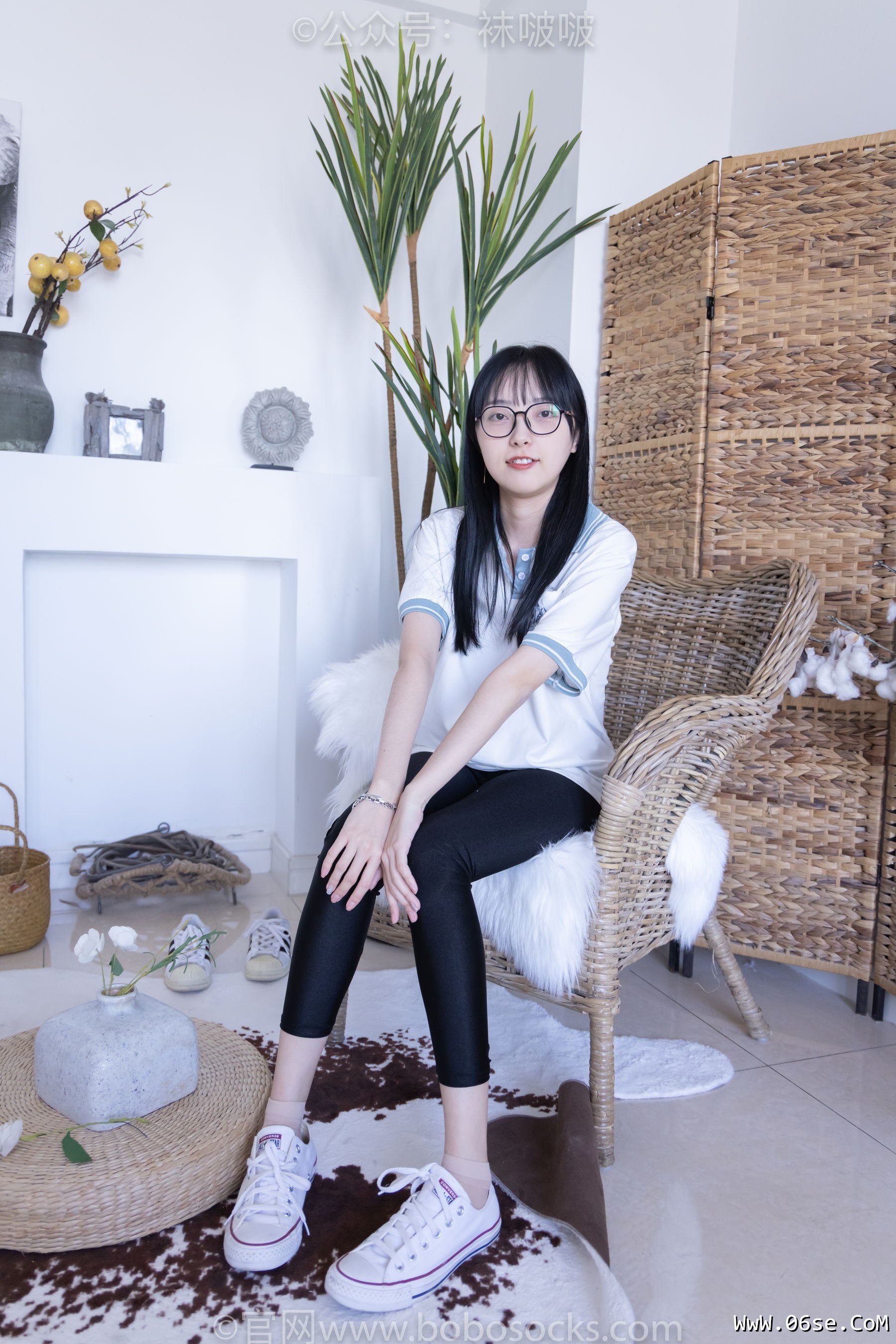 图片[54]-BoBoSocks袜啵啵 No.044 稚予-贝壳头、匡威帆布鞋、短肉丝[154P]-六色网