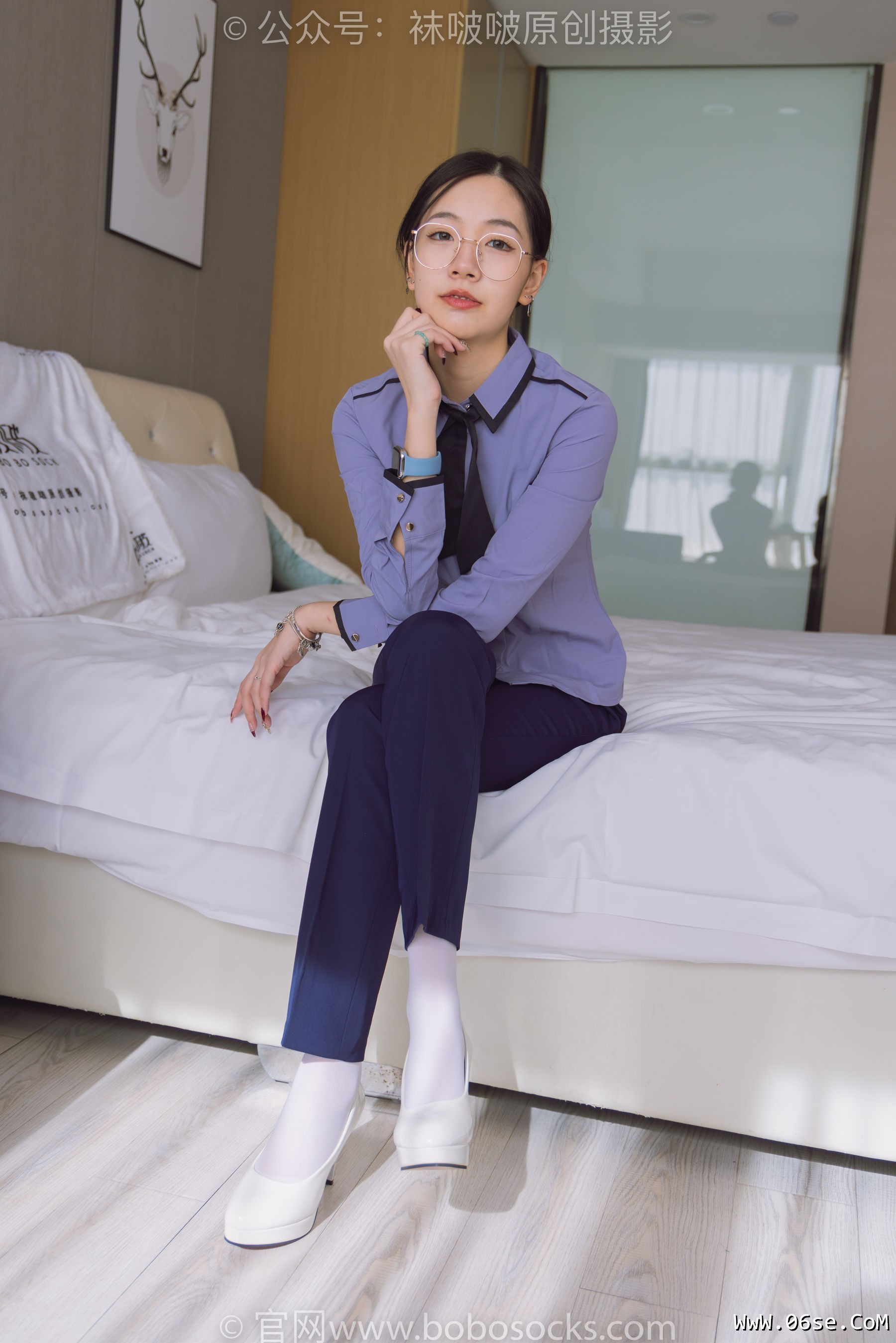 图片[130]-BoBoSocks袜啵啵 No.178 小甜豆-高跟鞋、厚白丝、ol风裤里丝[140P]-六色网