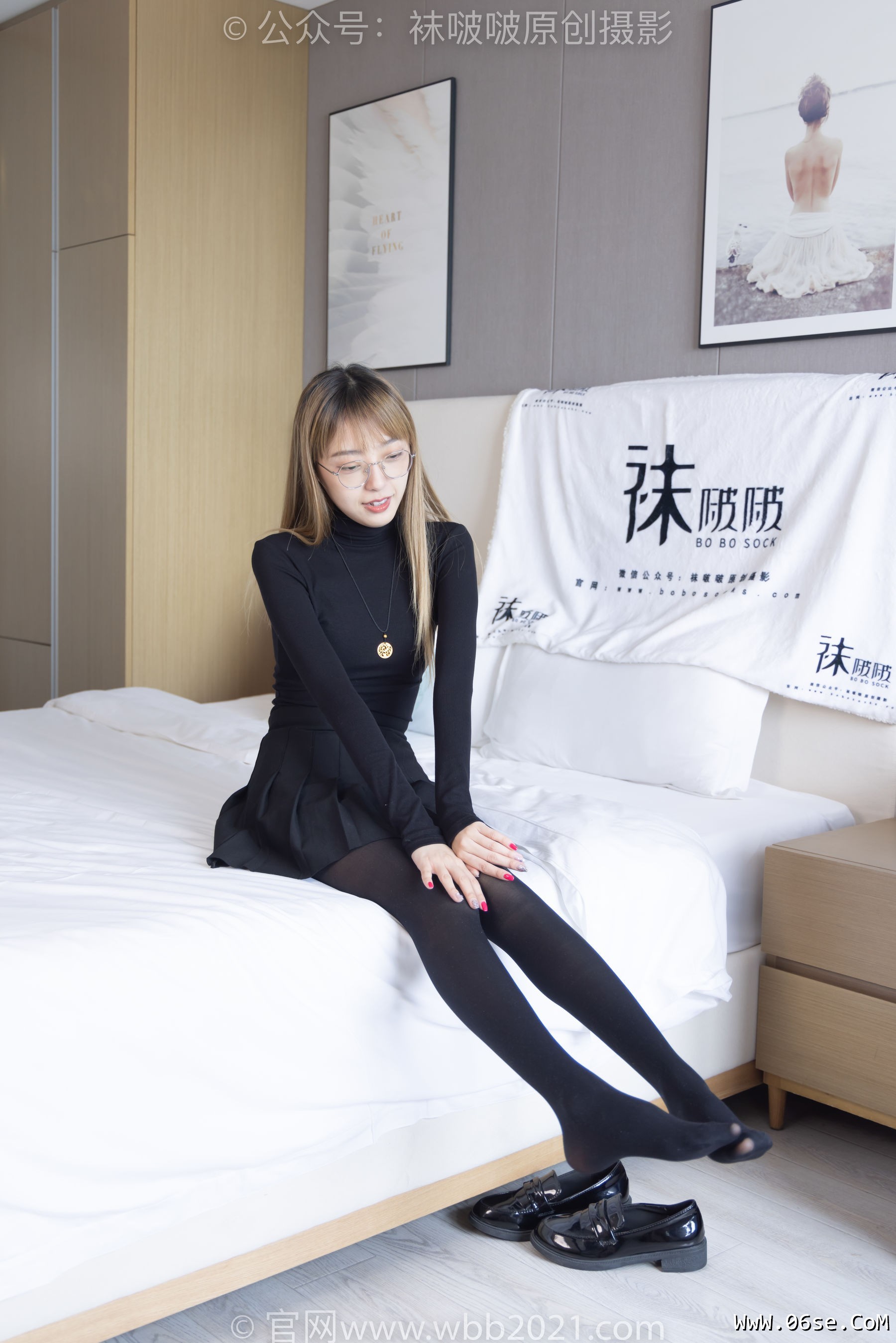 图片[132]-BoBoSocks袜啵啵 No.255 稚予 -皮鞋、厚黑丝[144P]-六色网
