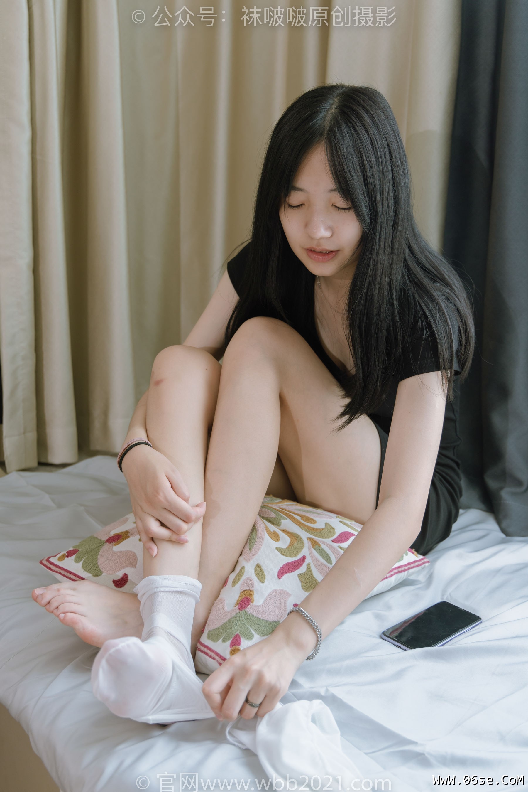 图片[30]-BoBoSocks袜啵啵 No.363 小甜豆 -两双平底鞋、黑色船袜、裸足[140P]-六色网