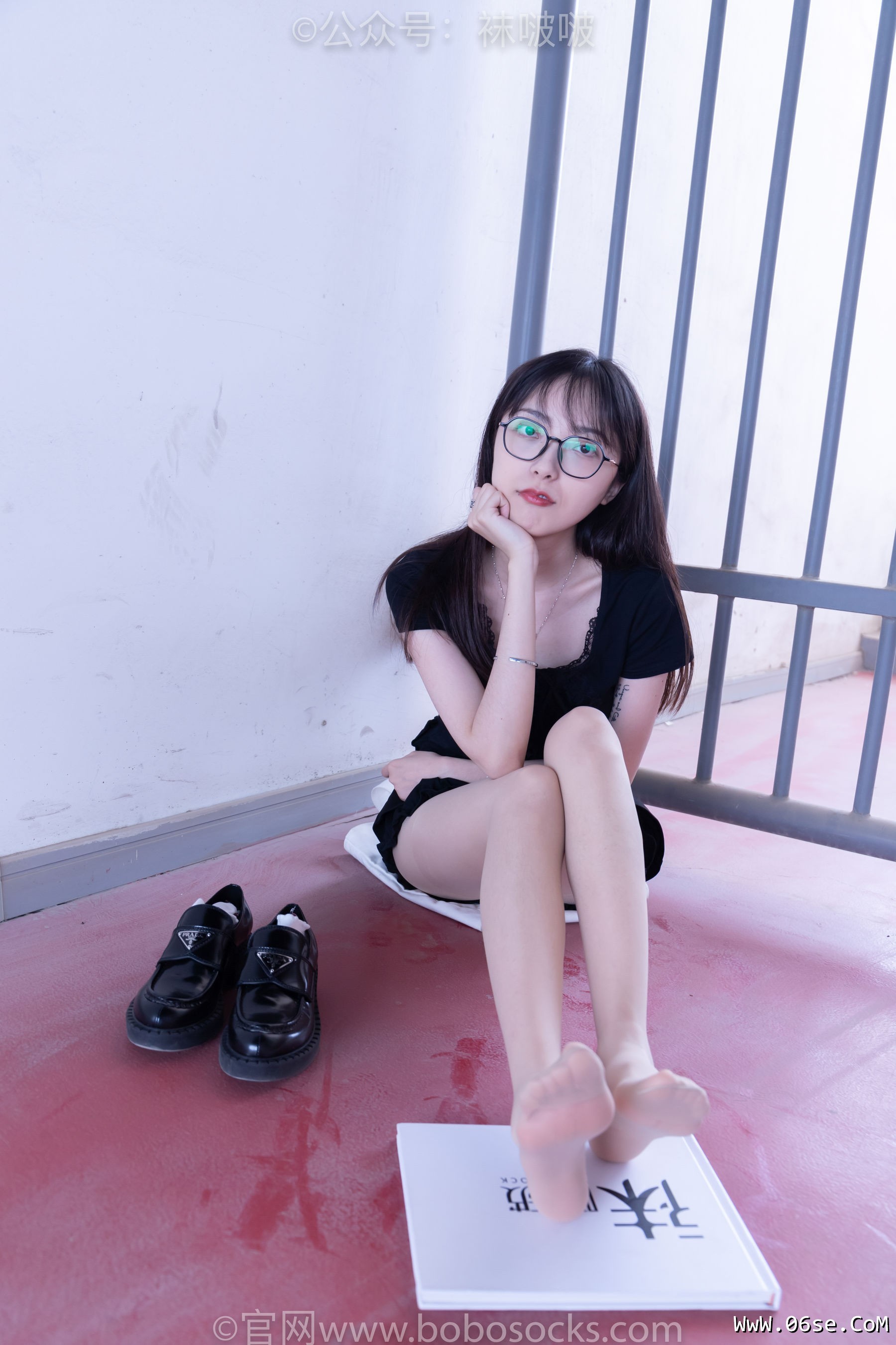 图片[123]-BoBoSocks袜啵啵 No.030 稚予- 皮鞋、短白棉袜、肉丝[141P]-六色网