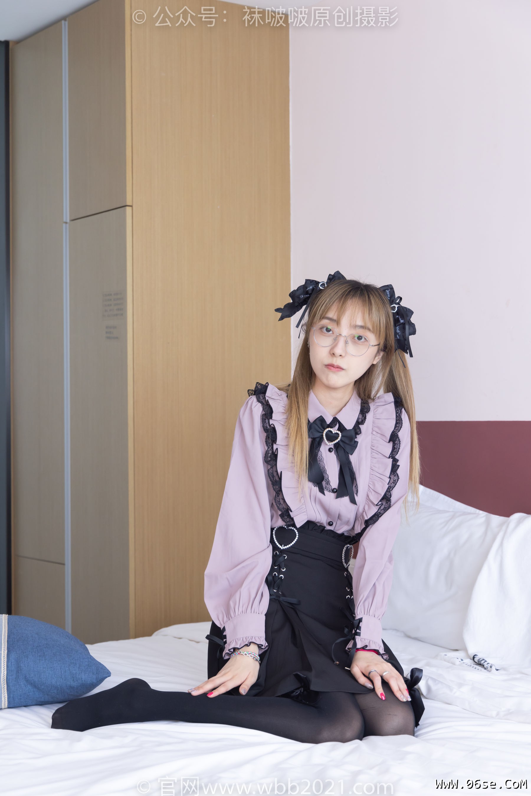 图片[125]-BoBoSocks袜啵啵 No.247 稚予 -皮鞋、黑丝大腿袜、地雷系女友[159P]-六色网