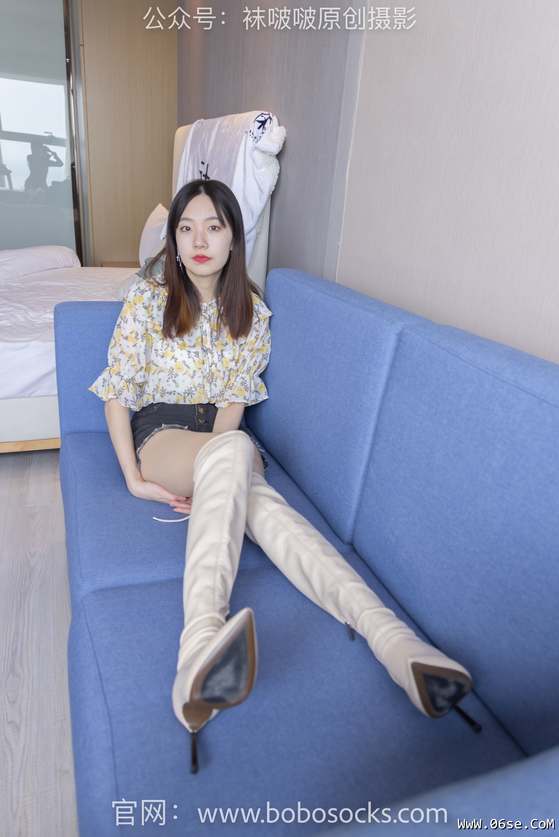 图片[127]-BoBoSocks袜啵啵 No.136 小甜豆-高跟长靴、白棉袜、裸足[200P]-六色网
