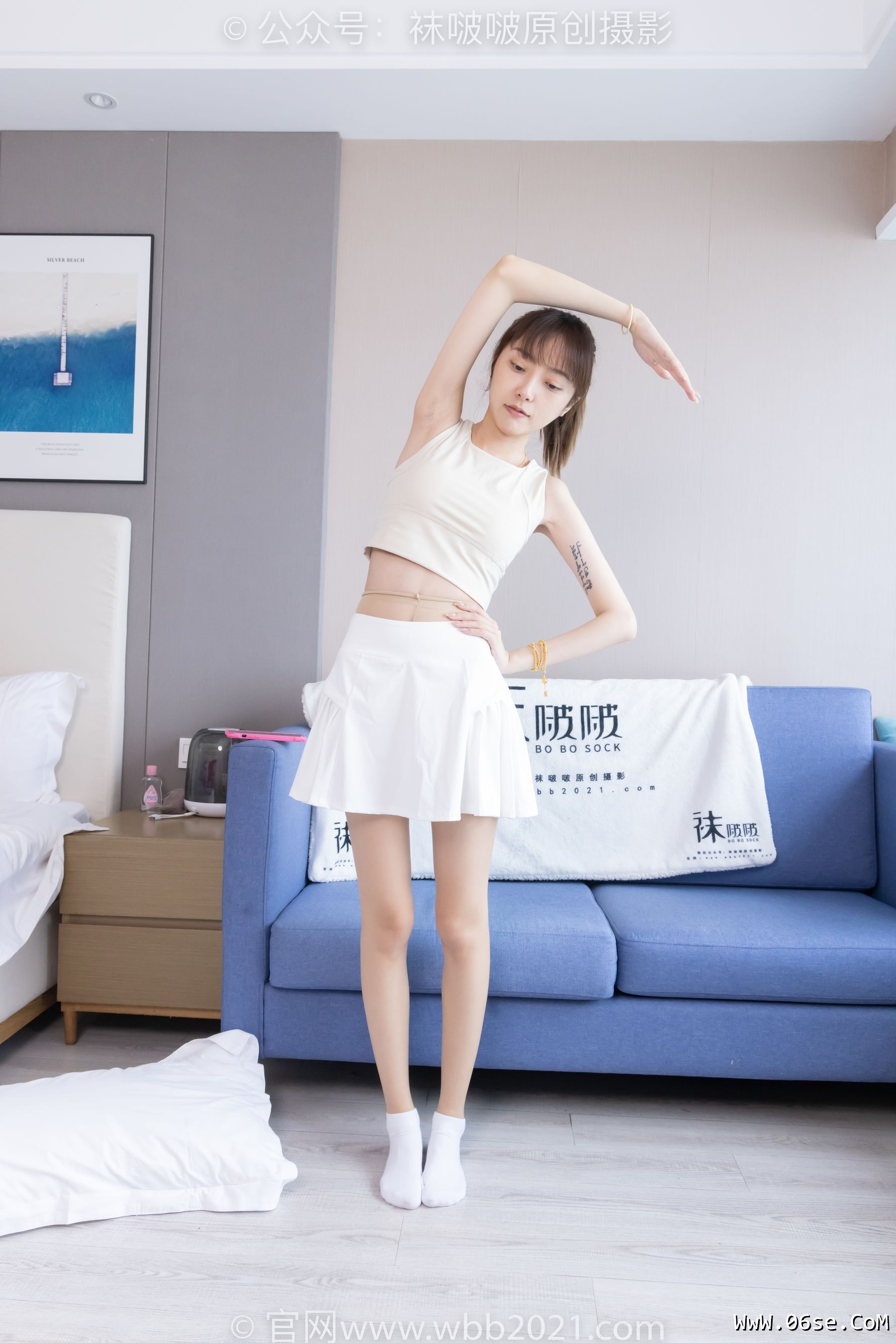 图片[93]-BoBoSocks袜啵啵 No.424 稚予 -运动鞋、白棉袜、肉丝、腰丝[140P]-六色网