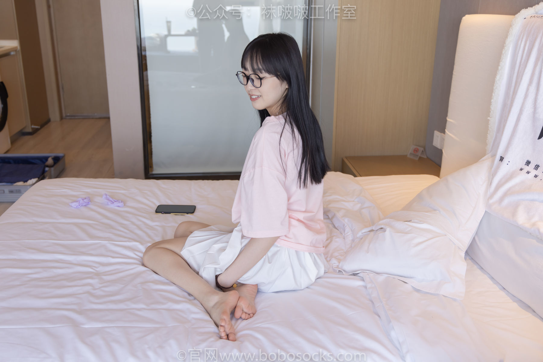 图片[81]-BoBoSocks袜啵啵 No.091 稚予-板鞋、淡粉色船袜、黑色船袜、裸足[148P]-六色网