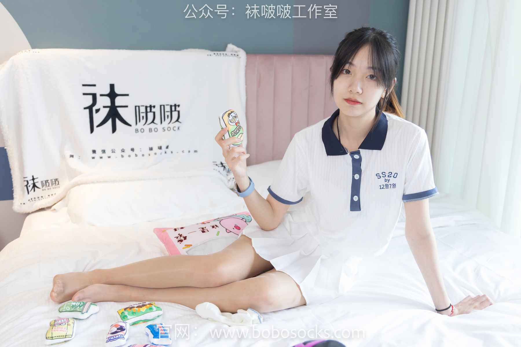 图片[108]-BoBoSocks袜啵啵 No.096 小甜豆-板鞋、白棉袜、油亮肉丝[145P]-六色网