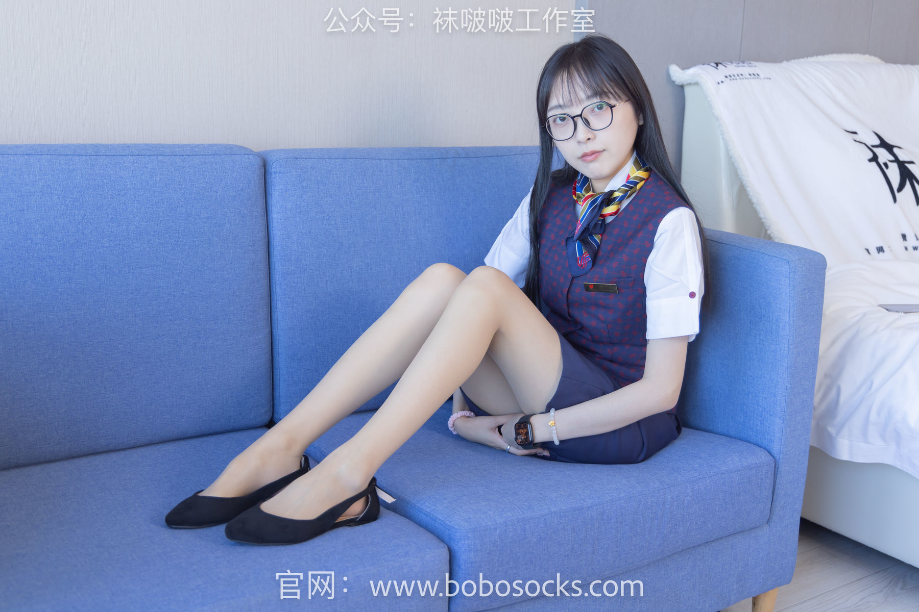 图片[21]-BoBoSocks袜啵啵 No.115 稚予-平底鞋、肉丝、空姐制服[136P]-六色网