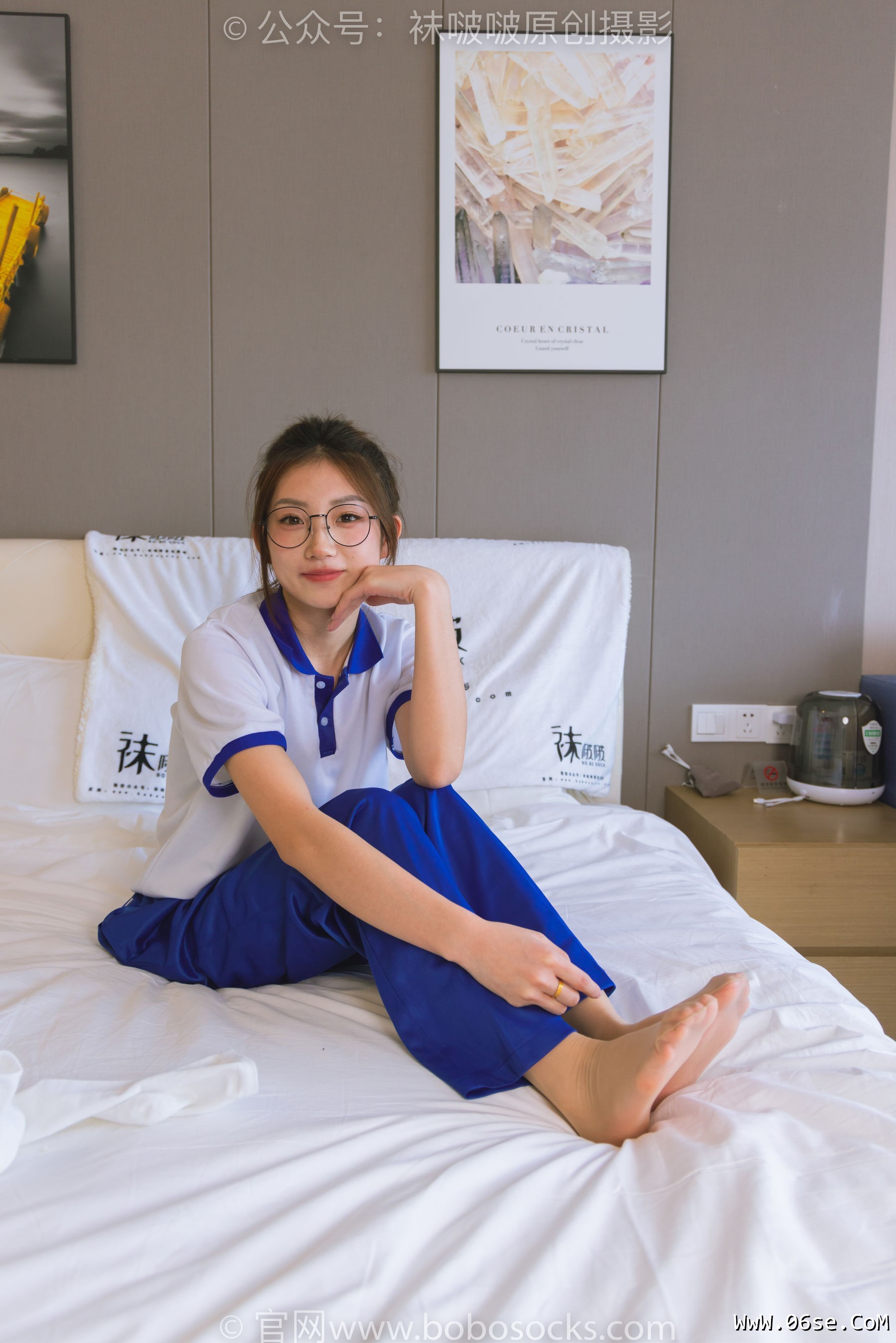 图片[140]-BoBoSocks袜啵啵 No.193 小沫-贝壳头板鞋、白棉袜、肉丝、校服裤里丝[140P]-六色网