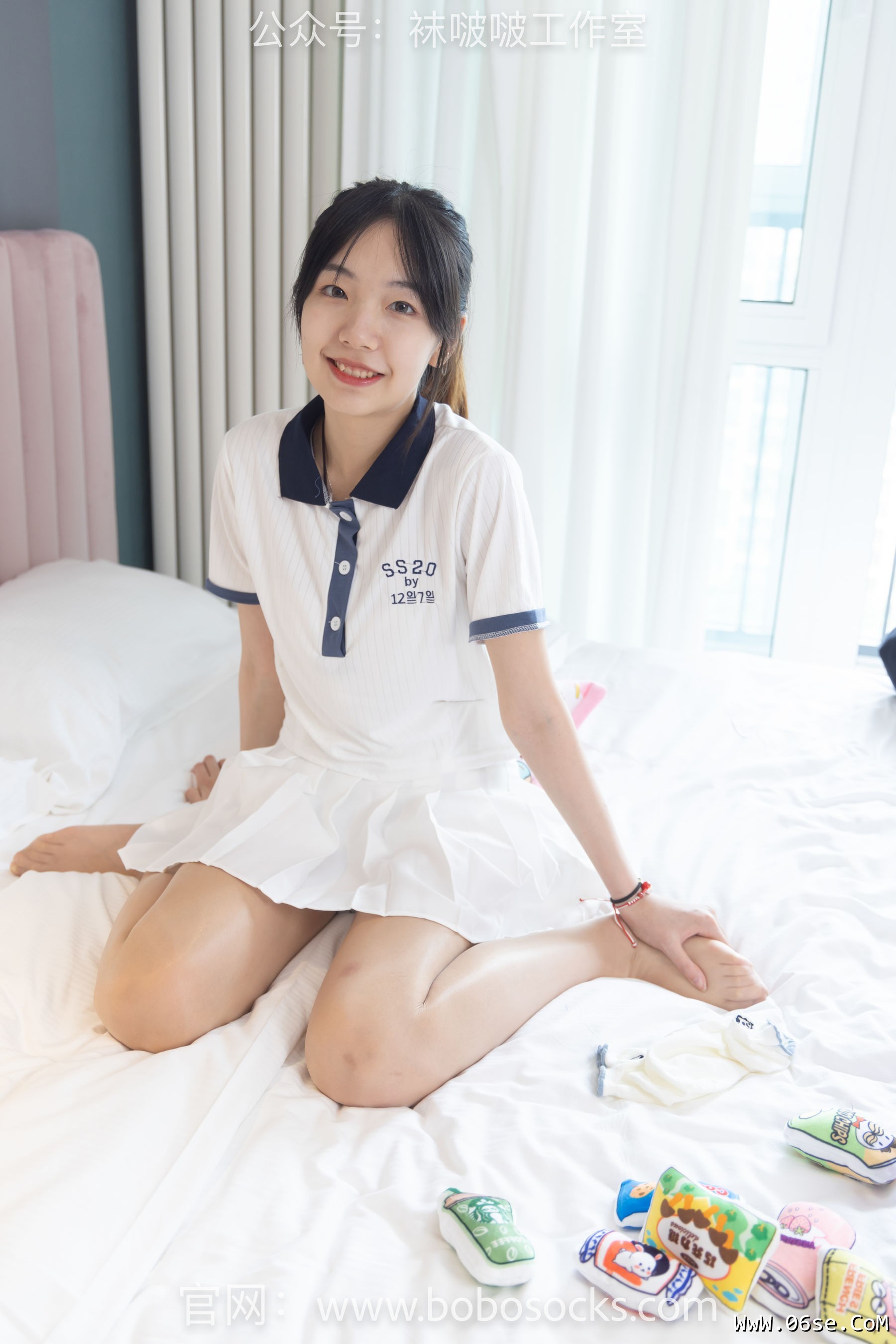 图片[136]-BoBoSocks袜啵啵 No.096 小甜豆-板鞋、白棉袜、油亮肉丝[145P]-六色网