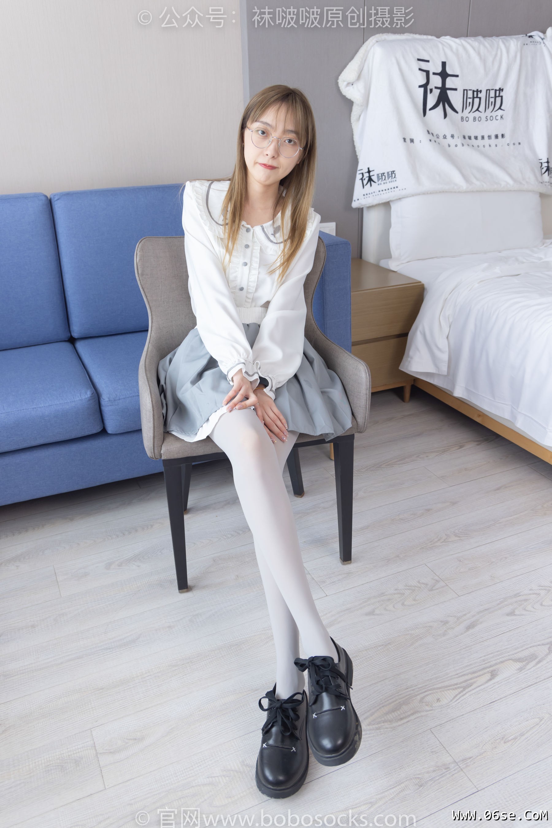 图片[66]-BoBoSocks袜啵啵 No.213 稚予 -黑皮鞋、厚灰丝[140P]-六色网