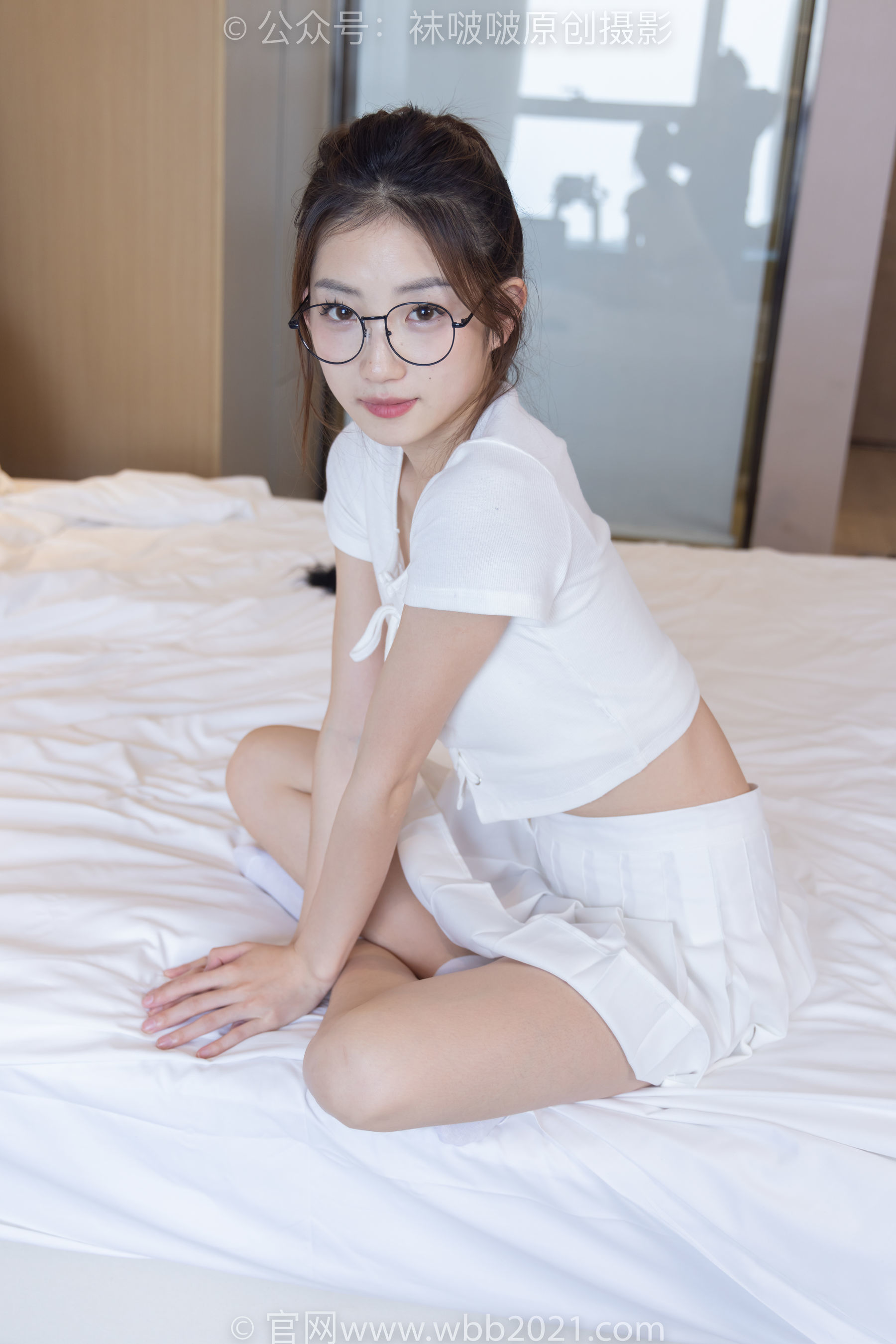 图片[130]-BoBoSocks袜啵啵 No.258 小沫 -贝壳头板鞋、白棉袜[148P]-六色网