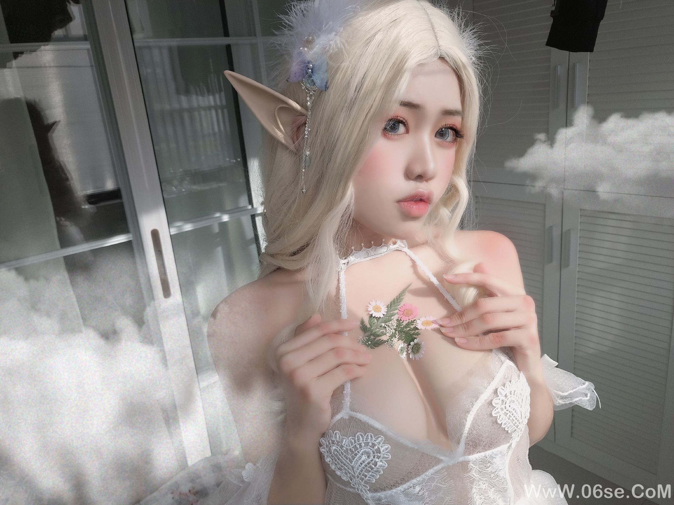 图片[8]-一笑芳香沁写真 少女与花[25P]-六色网