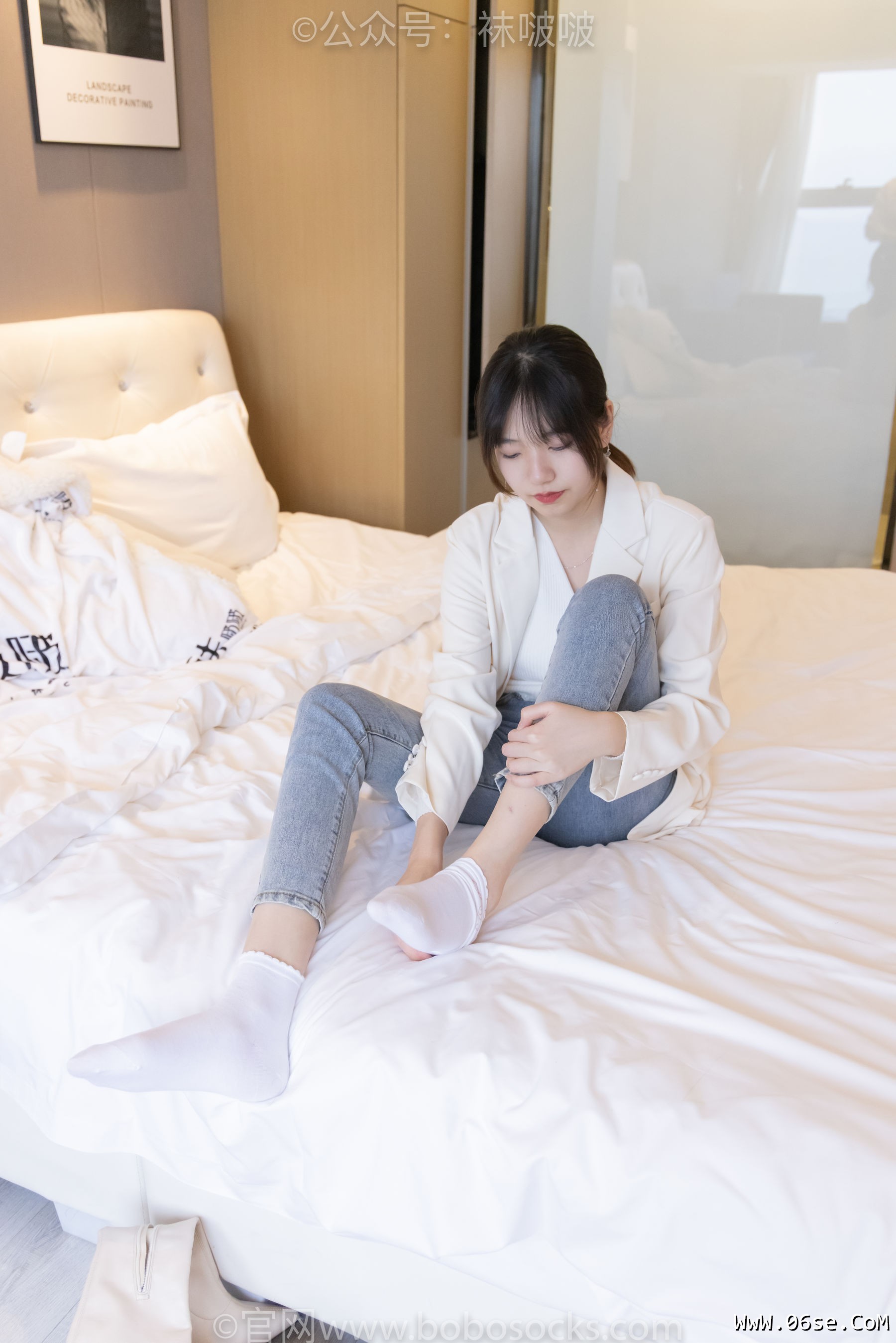 图片[135]-BoBoSocks袜啵啵 No.050 小甜豆-高跟长靴、白棉袜[175P]-六色网
