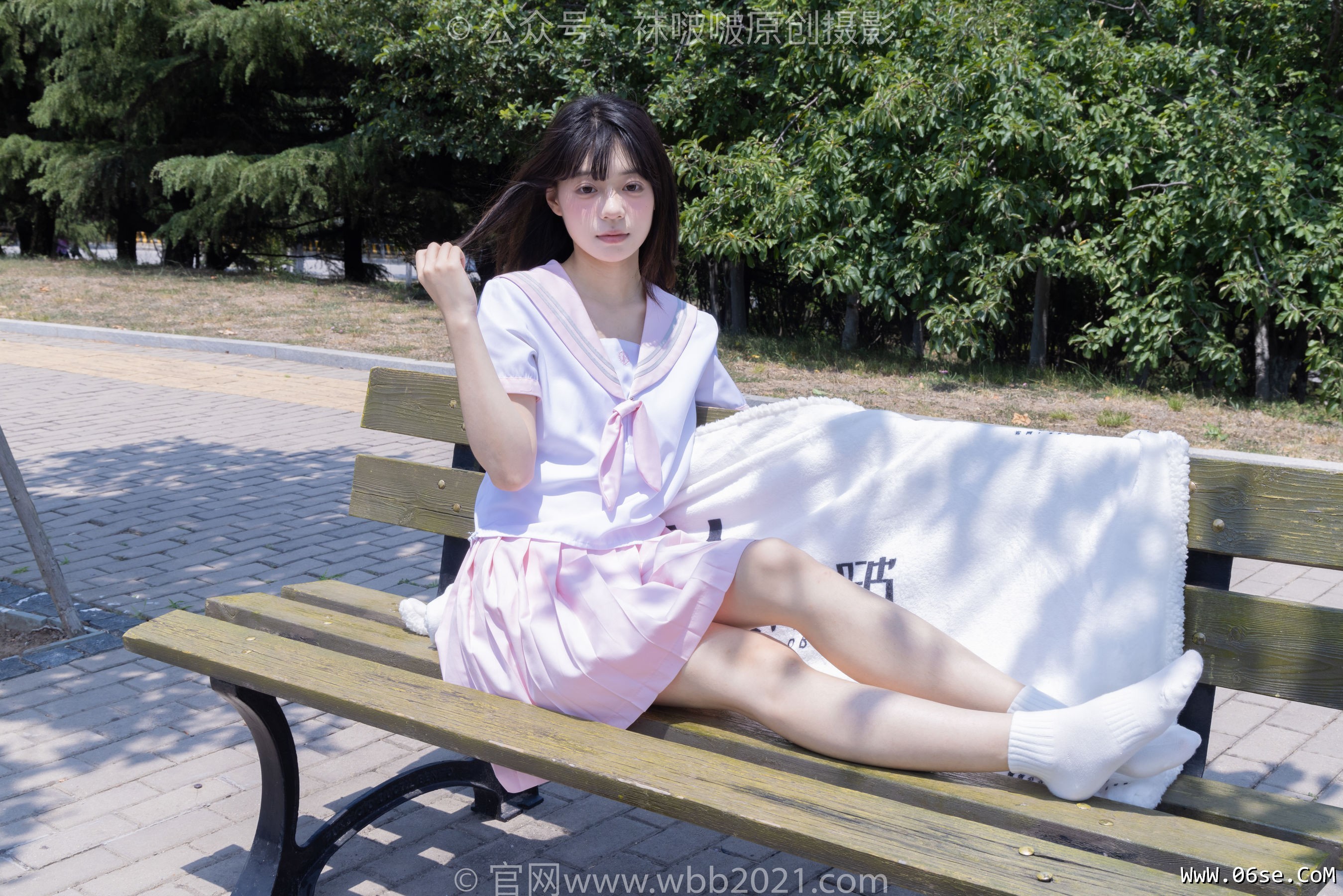 图片[109]-BoBoSocks袜啵啵 No.399 糯米 -皮鞋、白棉袜、jk制服[145P]-六色网