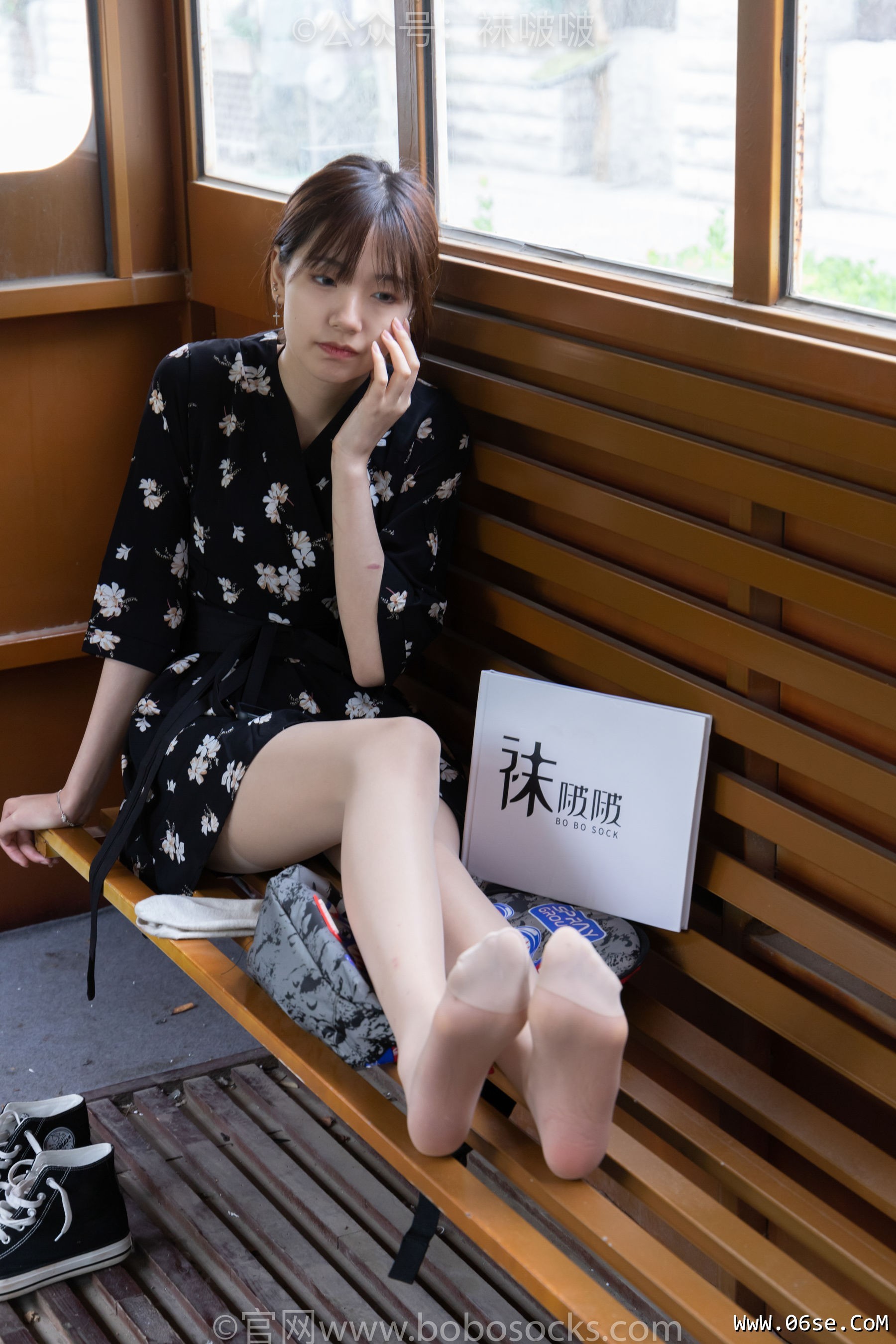 图片[115]-BoBoSocks袜啵啵 No.013 小甜豆-匡威帆布鞋、浅灰色短棉袜、肉丝[132P]-六色网