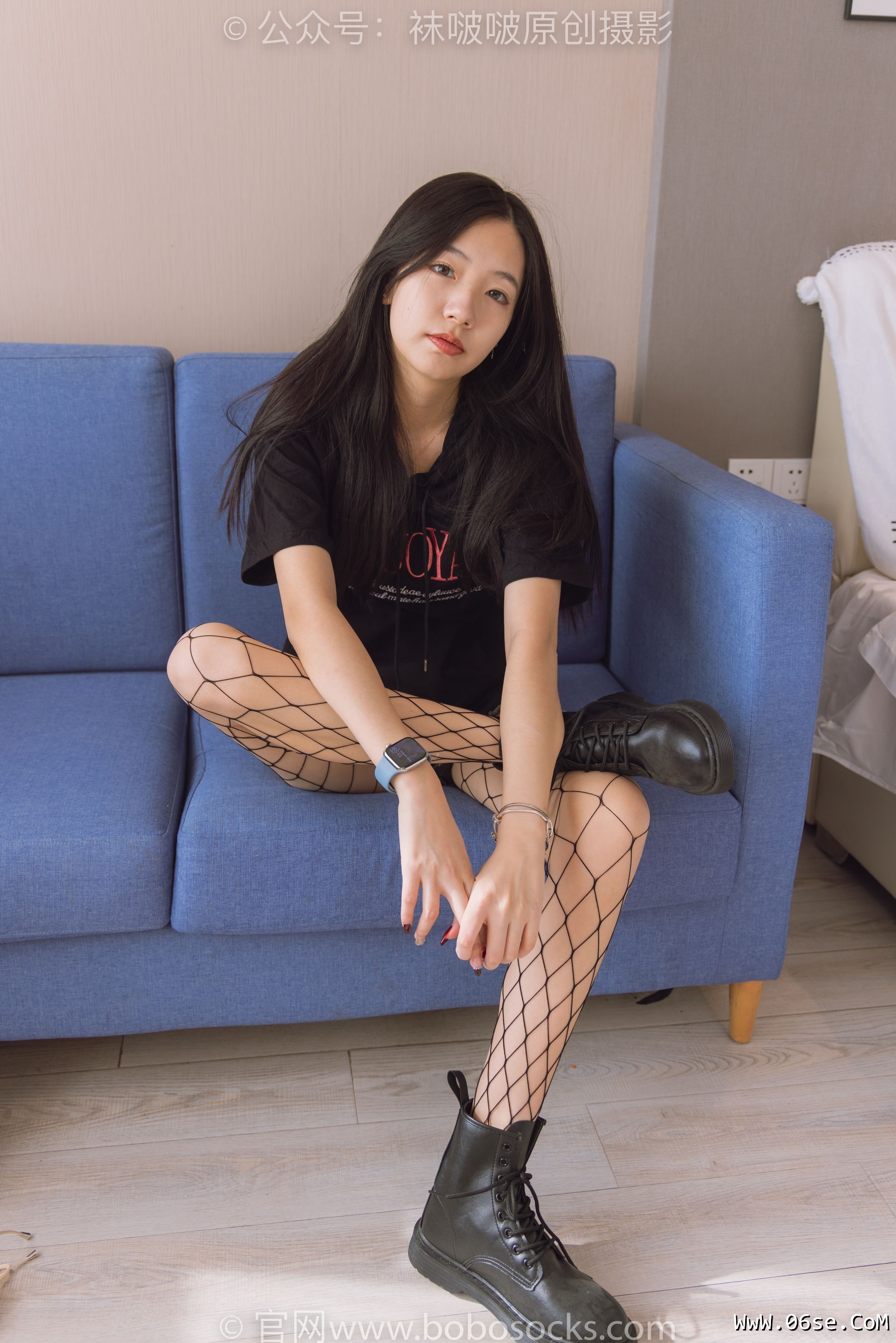 图片[143]-BoBoSocks袜啵啵 No.203 三双靴子、黑丝、网袜[144P]-六色网