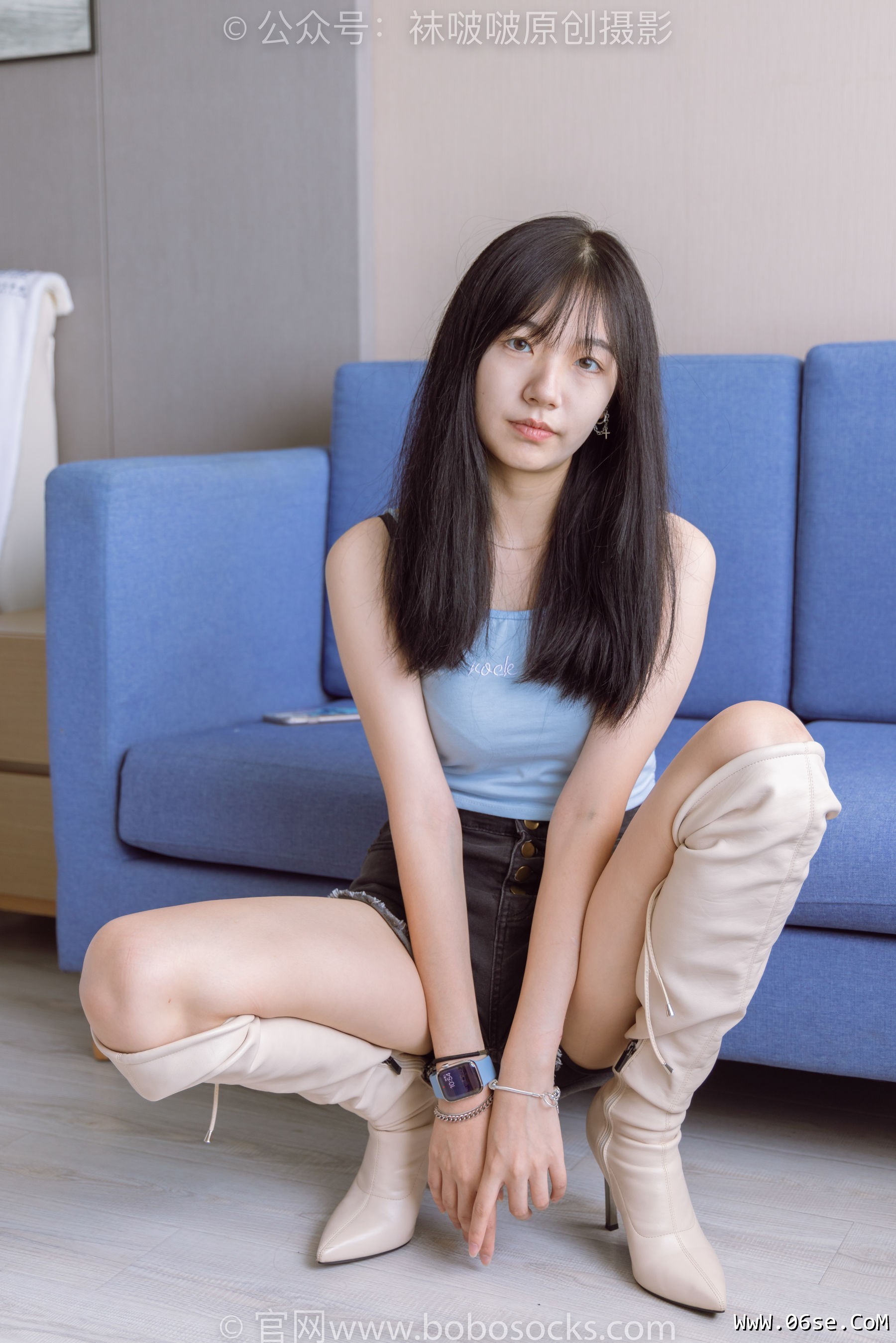 图片[99]-BoBoSocks袜啵啵 No.174 小甜豆-高跟长靴、白棉袜、裸足[178P]-六色网