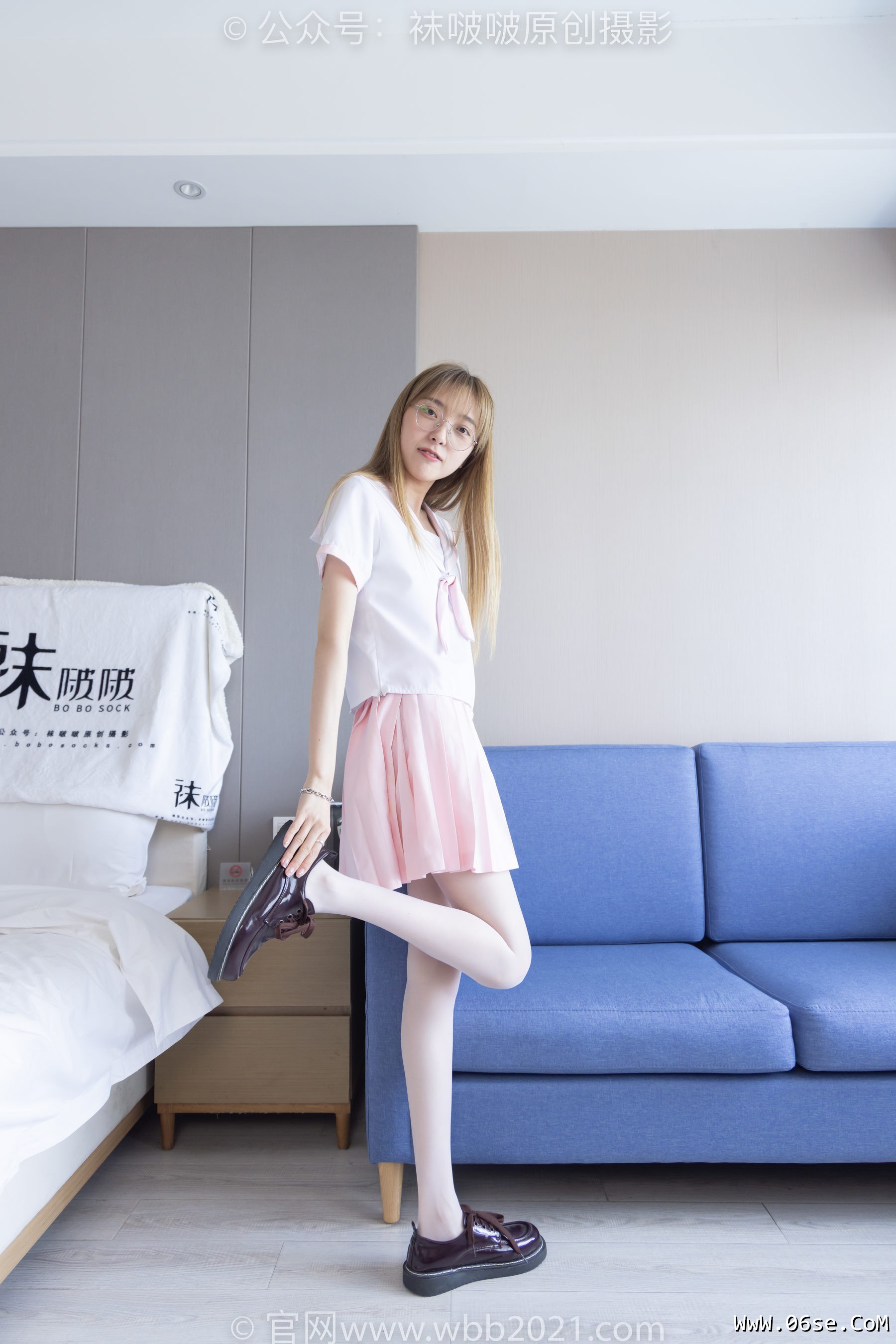 图片[64]-BoBoSocks袜啵啵 No.238 稚予-皮鞋、白丝、JK制服[153P]-六色网