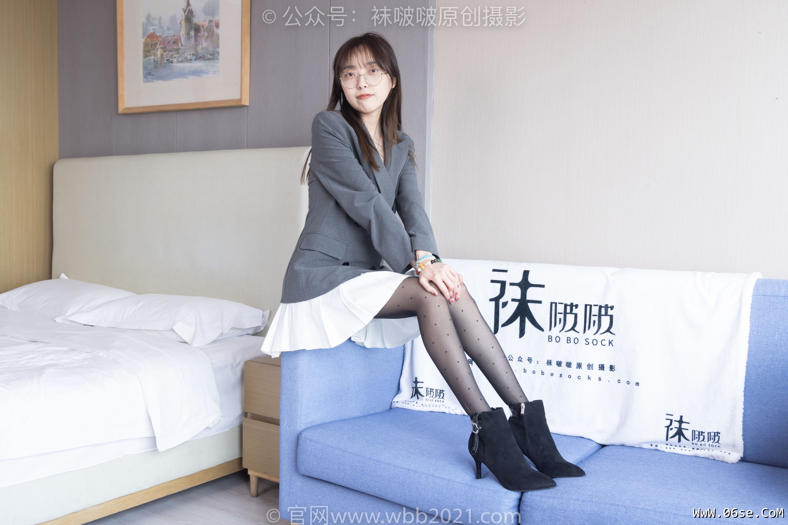 图片[53]-BoBoSocks袜啵啵 No.352 稚予 -短靴、波点黑丝[145P]-六色网
