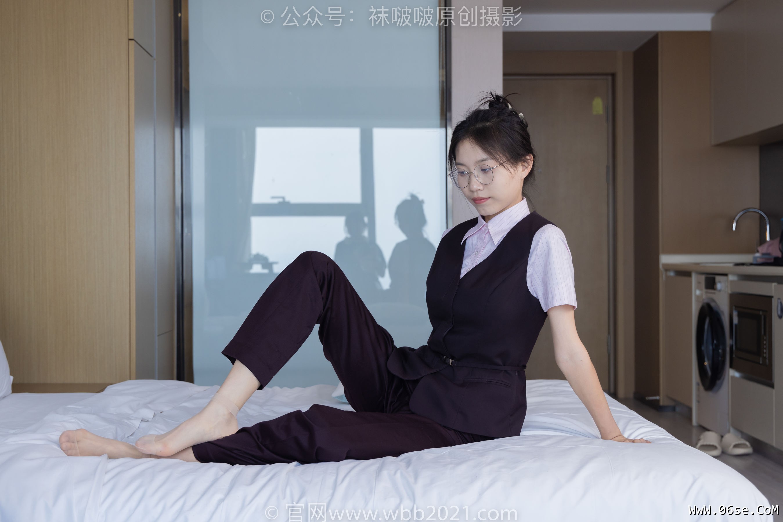图片[124]-BoBoSocks袜啵啵 No.271 芝士 -平底鞋、短肉丝、银行制服[146P]-六色网