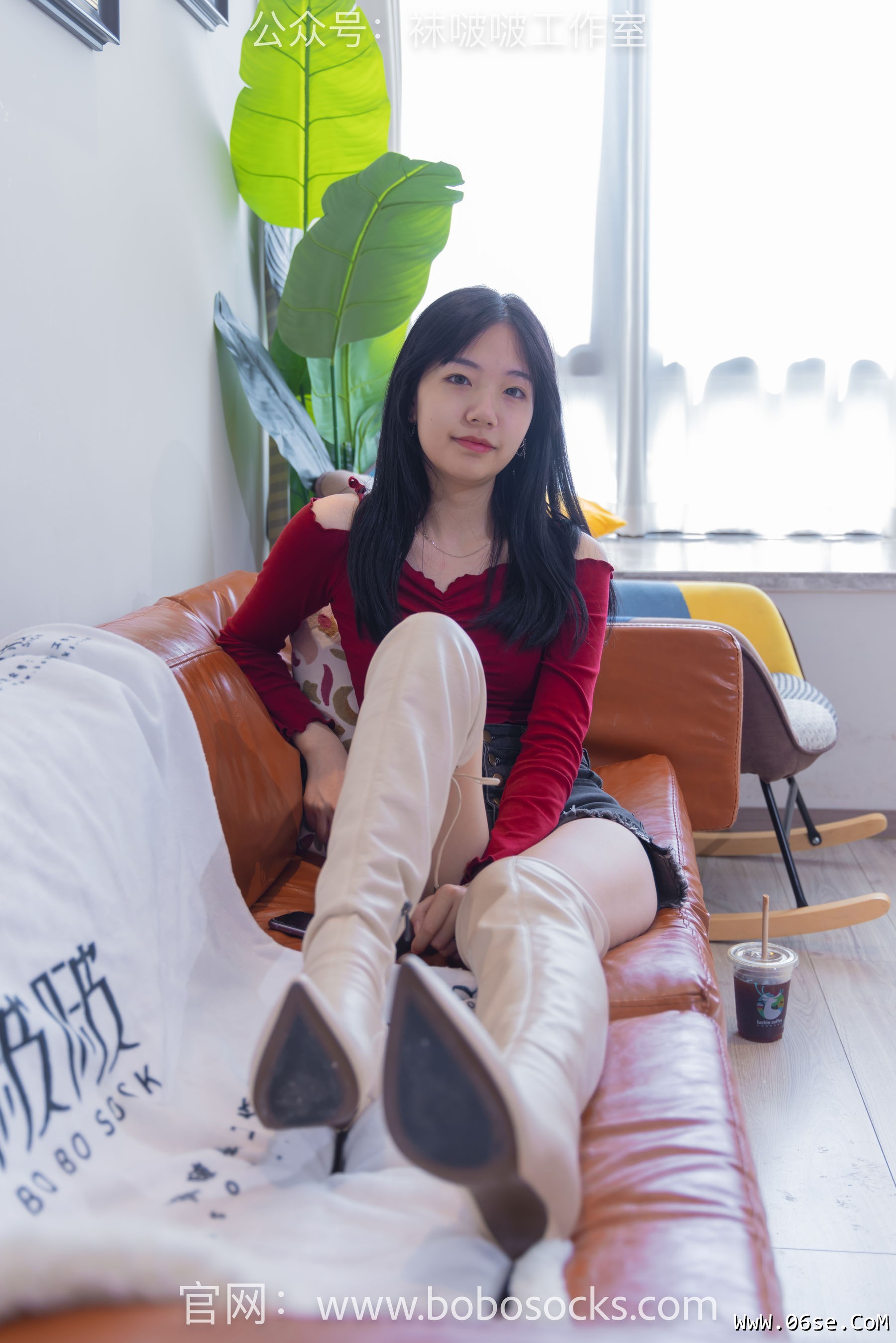 图片[110]-BoBoSocks袜啵啵 No.120 小甜豆-高跟长靴、白棉袜、裸足[170P]-六色网