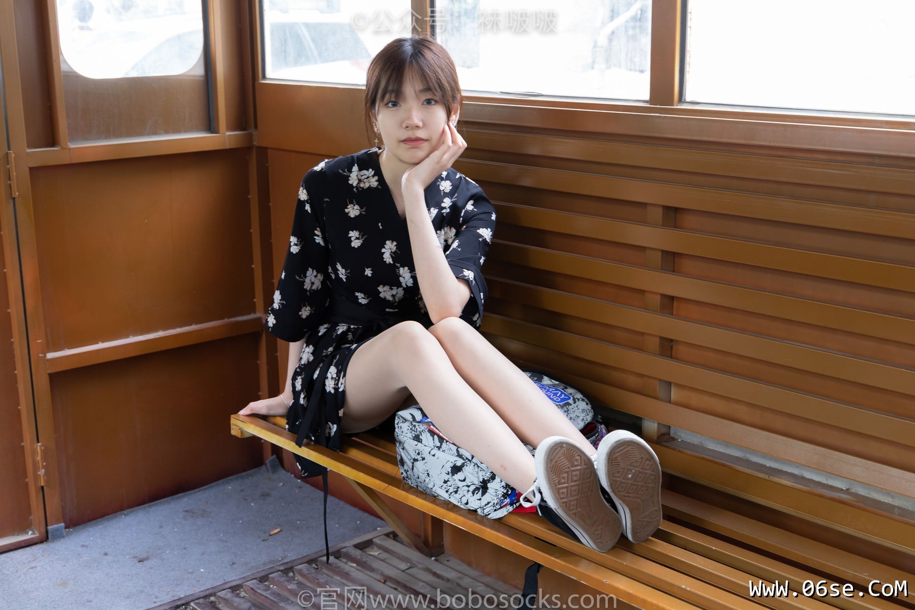 图片[35]-BoBoSocks袜啵啵 No.013 小甜豆-匡威帆布鞋、浅灰色短棉袜、肉丝[132P]-六色网