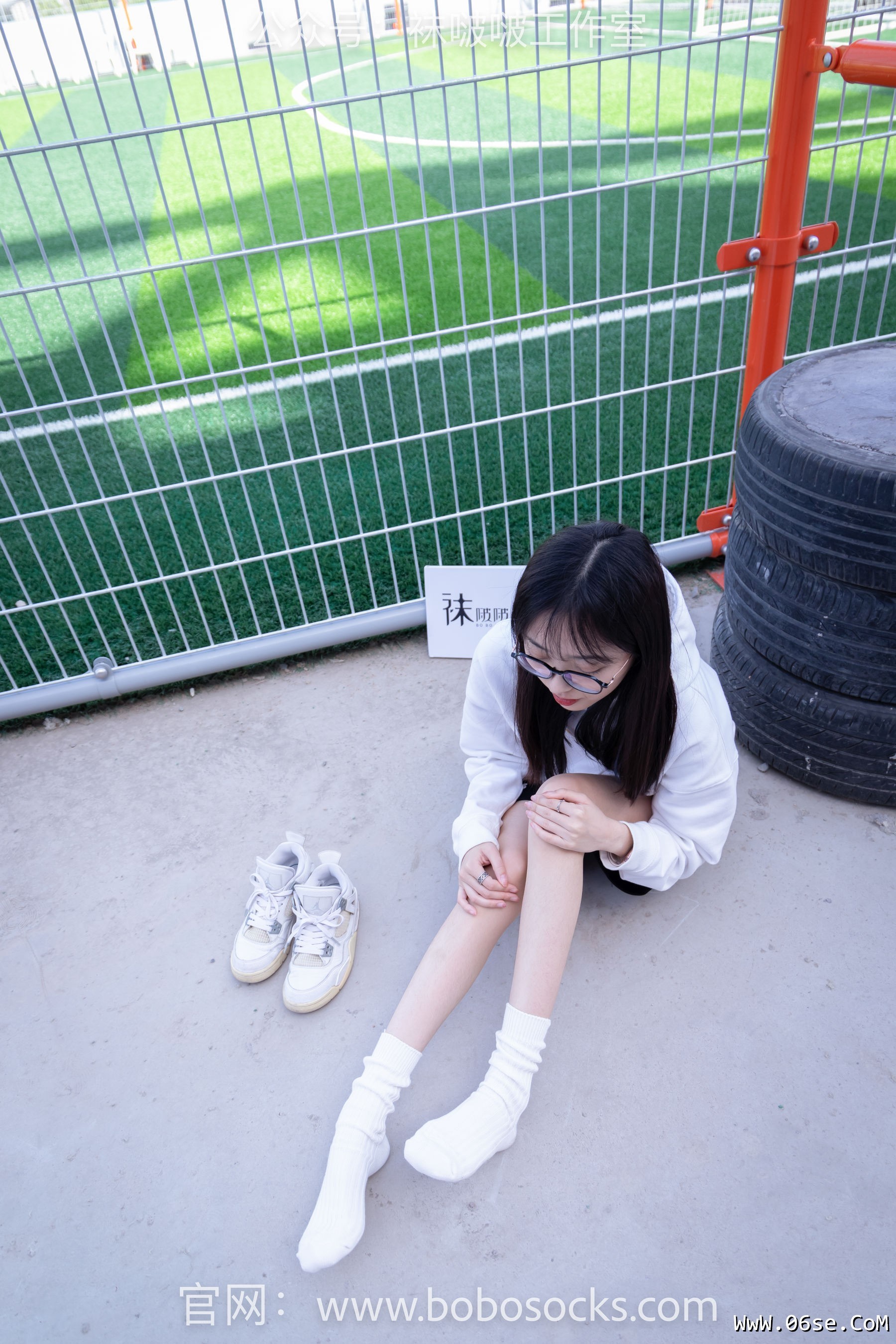 图片[88]-BoBoSocks袜啵啵 No.103 稚予-AJ篮球鞋、白棉袜、裸足[134P]-六色网