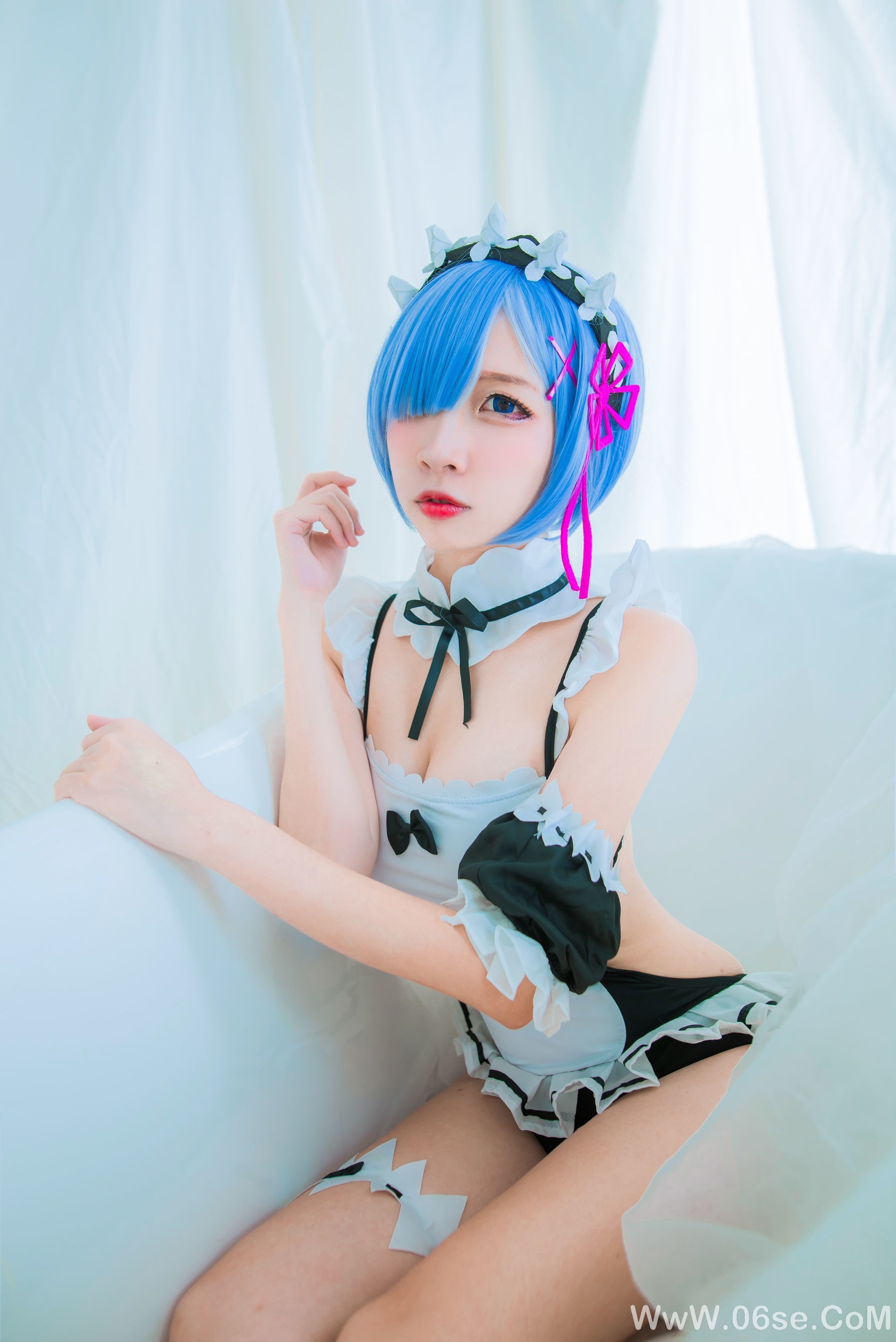 图片[15]-人气Coser二佐Nisa 蕾姆泳装[32P]-六色网