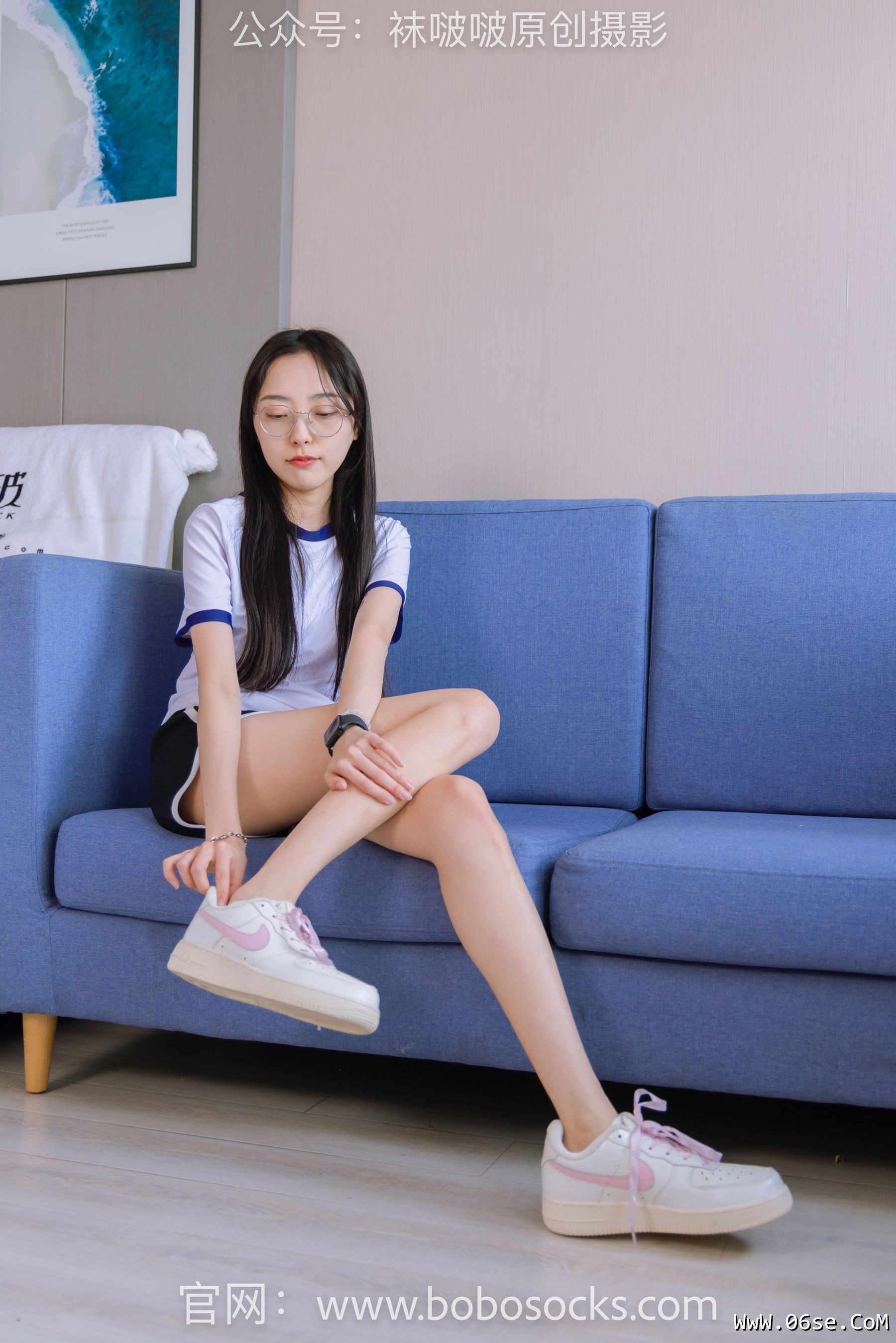 图片[11]-BoBoSocks袜啵啵 No.147 稚予-空军一号板鞋、白棉袜、体操服[139P]-六色网