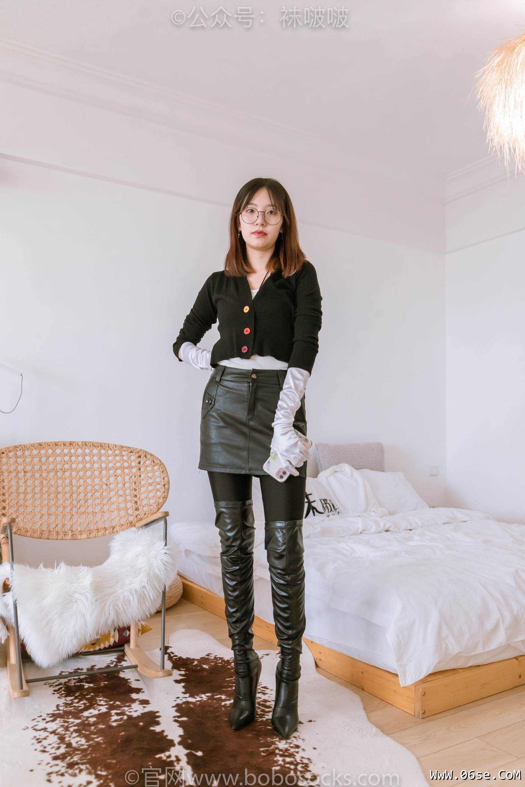 图片[5]-BoBoSocks袜啵啵 No.041 小甜豆-高跟长靴、黑色踩脚裤、肉丝[140P]-六色网