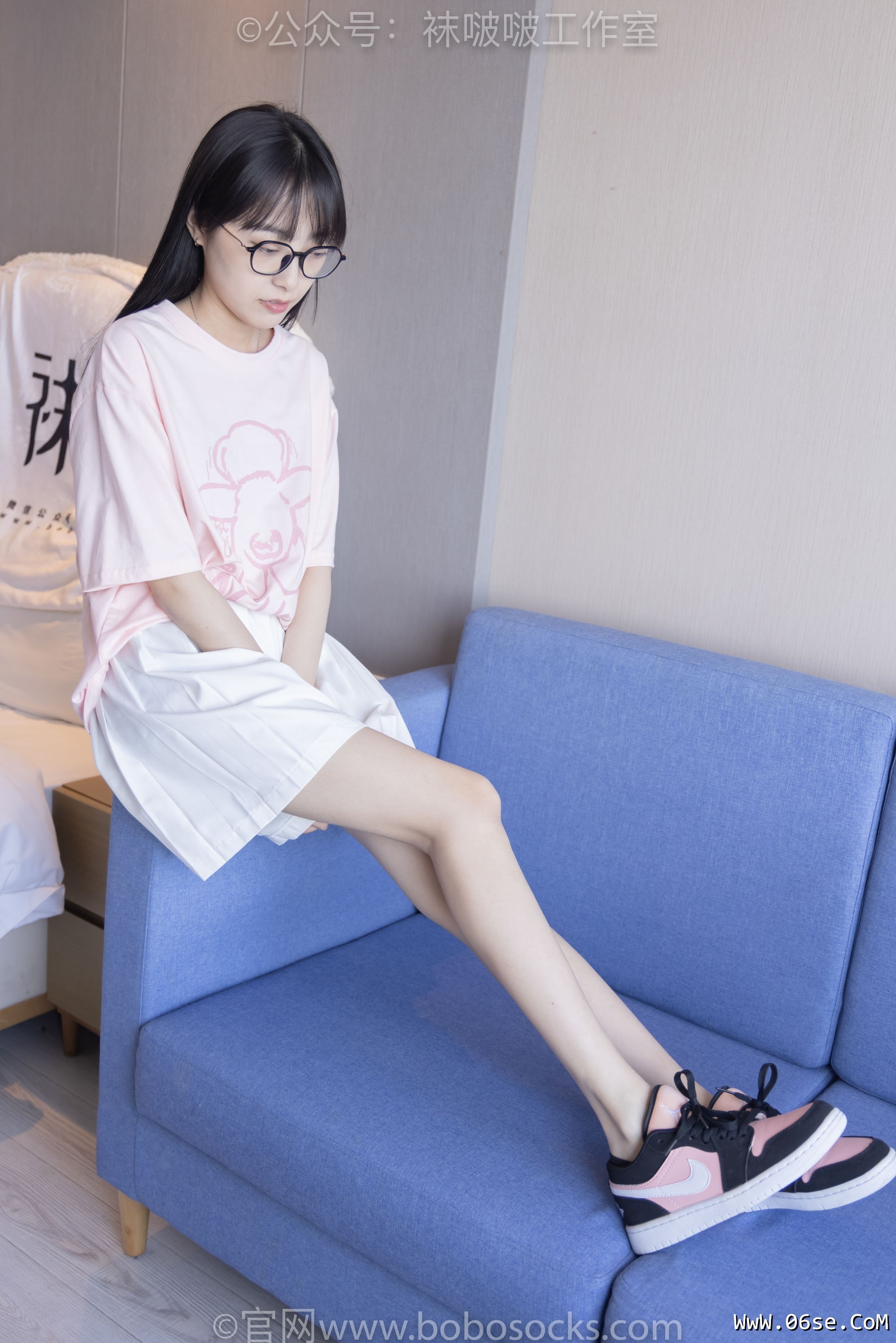 图片[98]-BoBoSocks袜啵啵 No.091 稚予-板鞋、淡粉色船袜、黑色船袜、裸足[148P]-六色网