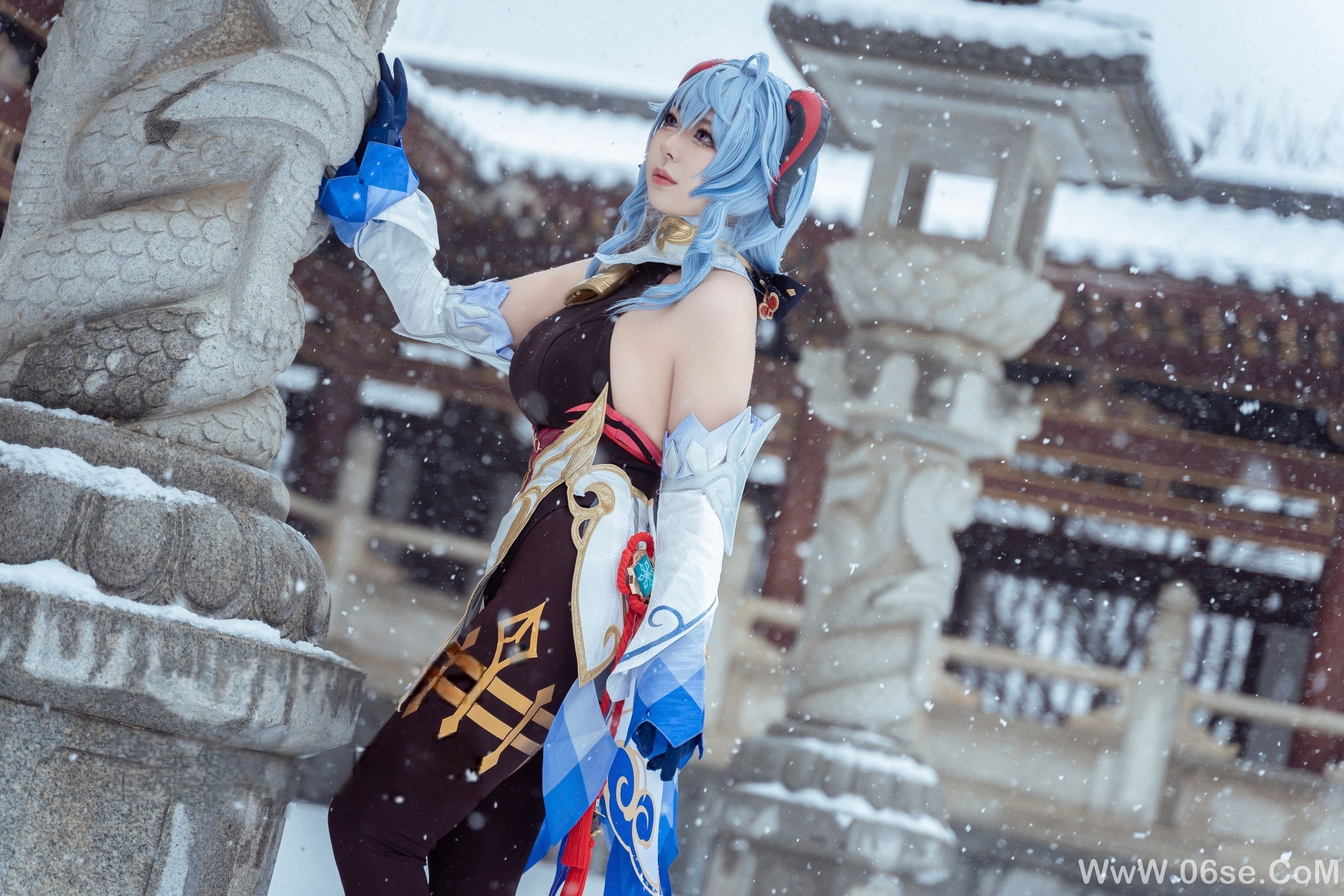 图片[13]-虎森森 – 原神 甘雨 雪景[42P]-六色网