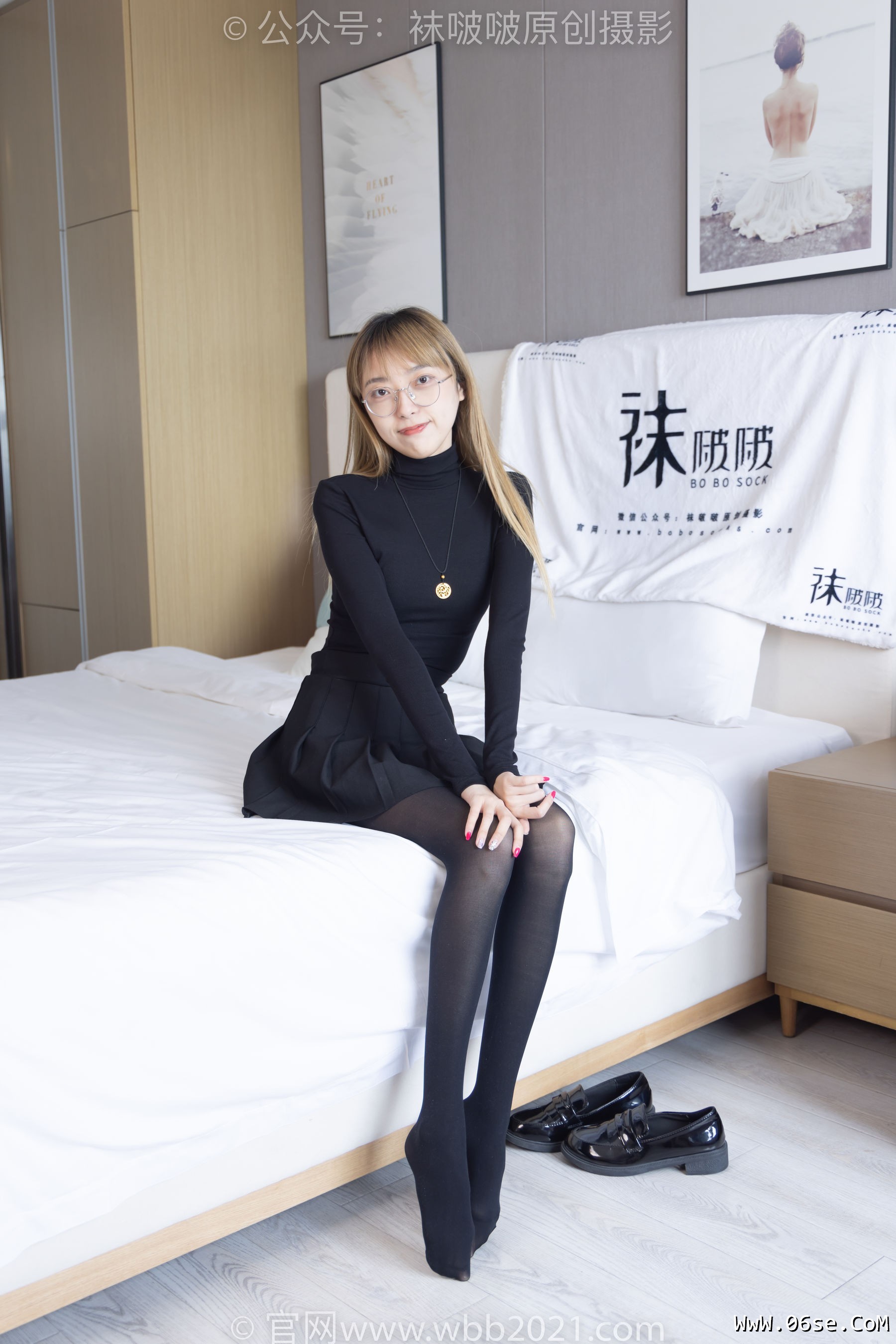 图片[136]-BoBoSocks袜啵啵 No.255 稚予 -皮鞋、厚黑丝[144P]-六色网