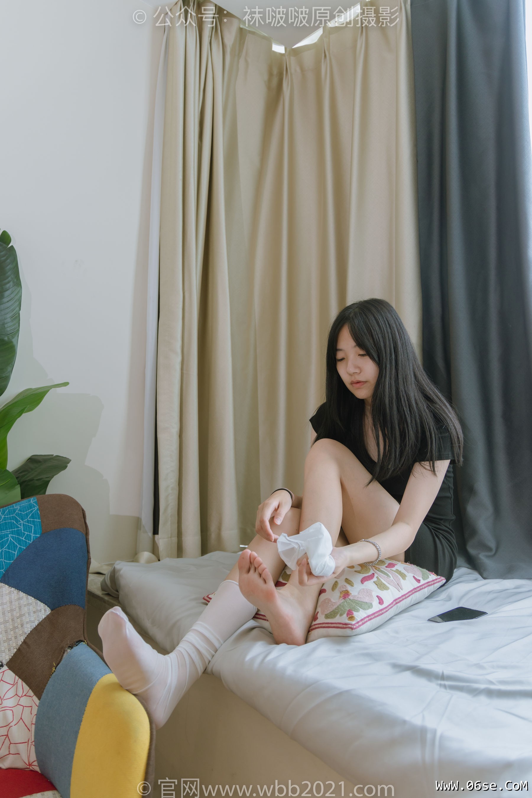 图片[25]-BoBoSocks袜啵啵 No.363 小甜豆 -两双平底鞋、黑色船袜、裸足[140P]-六色网